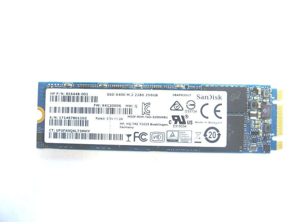 bestøve Pirat Erhverv Genuine SanDisk 256GB X400 M.2 2280 Opal 2.0 SSD Hard Drive (U) SD8TN8 –  notebookparts.com