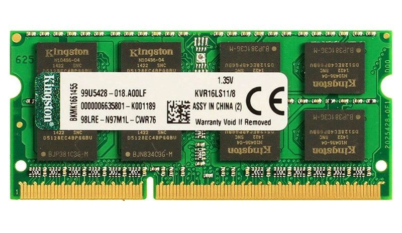 New Genuine Kingston 8GB PC3L-12800 DDR3 1600MHz SoDimm