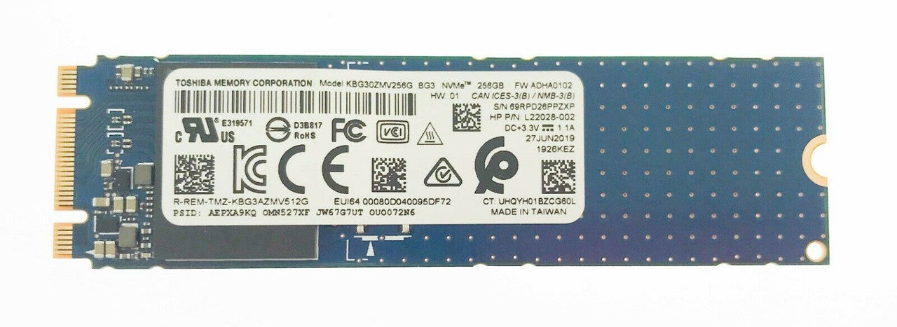 Genuine HP ENVY X360 15M-DS0011DX PCIe NVMe Value 256GB SSD Card