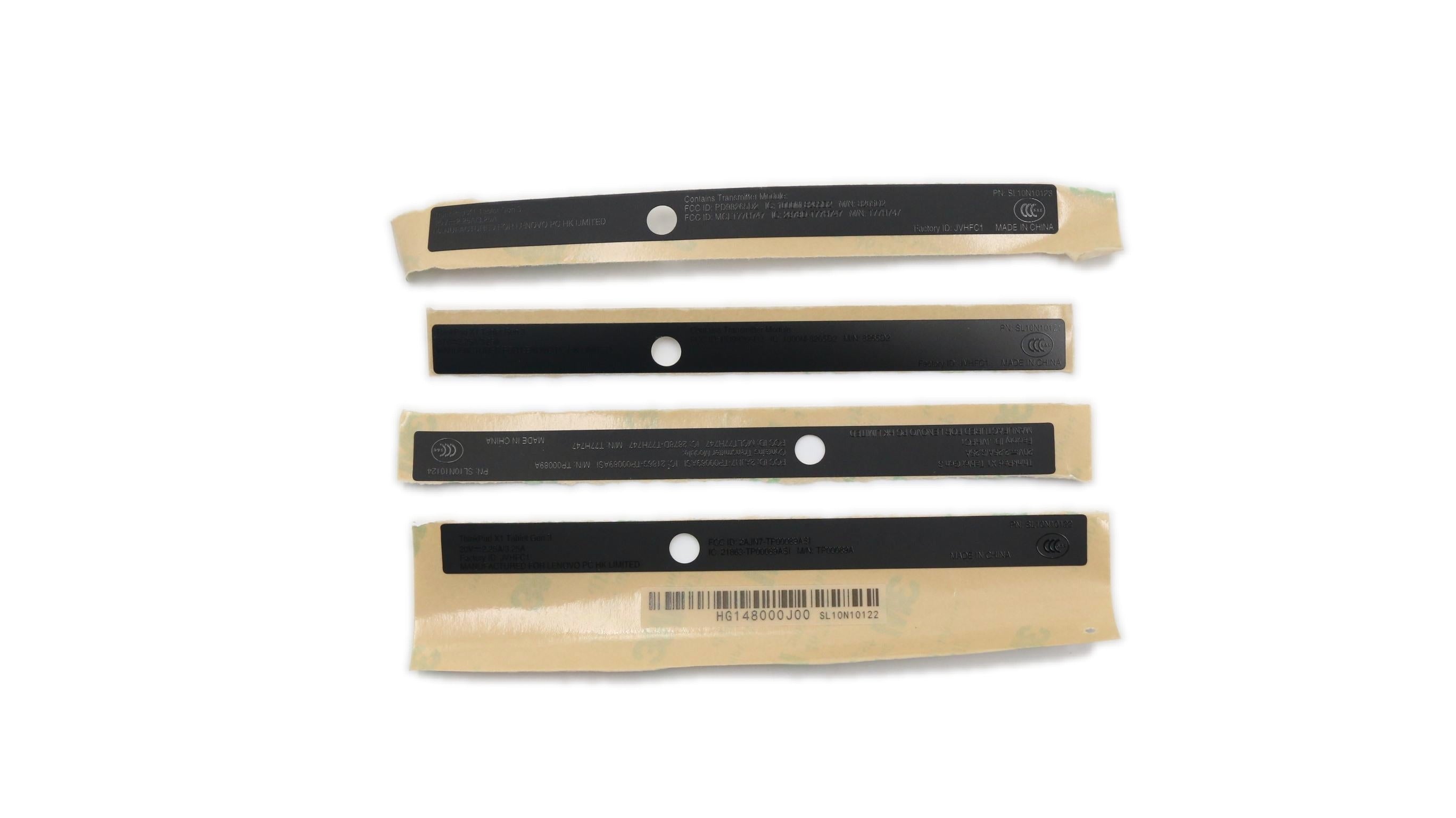 Lenovo Type 20GG, 20GH ThinkPad X1 Tablet 1st Gen / Type 20JB, 20JC ThinkPad X1 Tablet 2nd Gen FCC EU Alert Label kit 00NY842