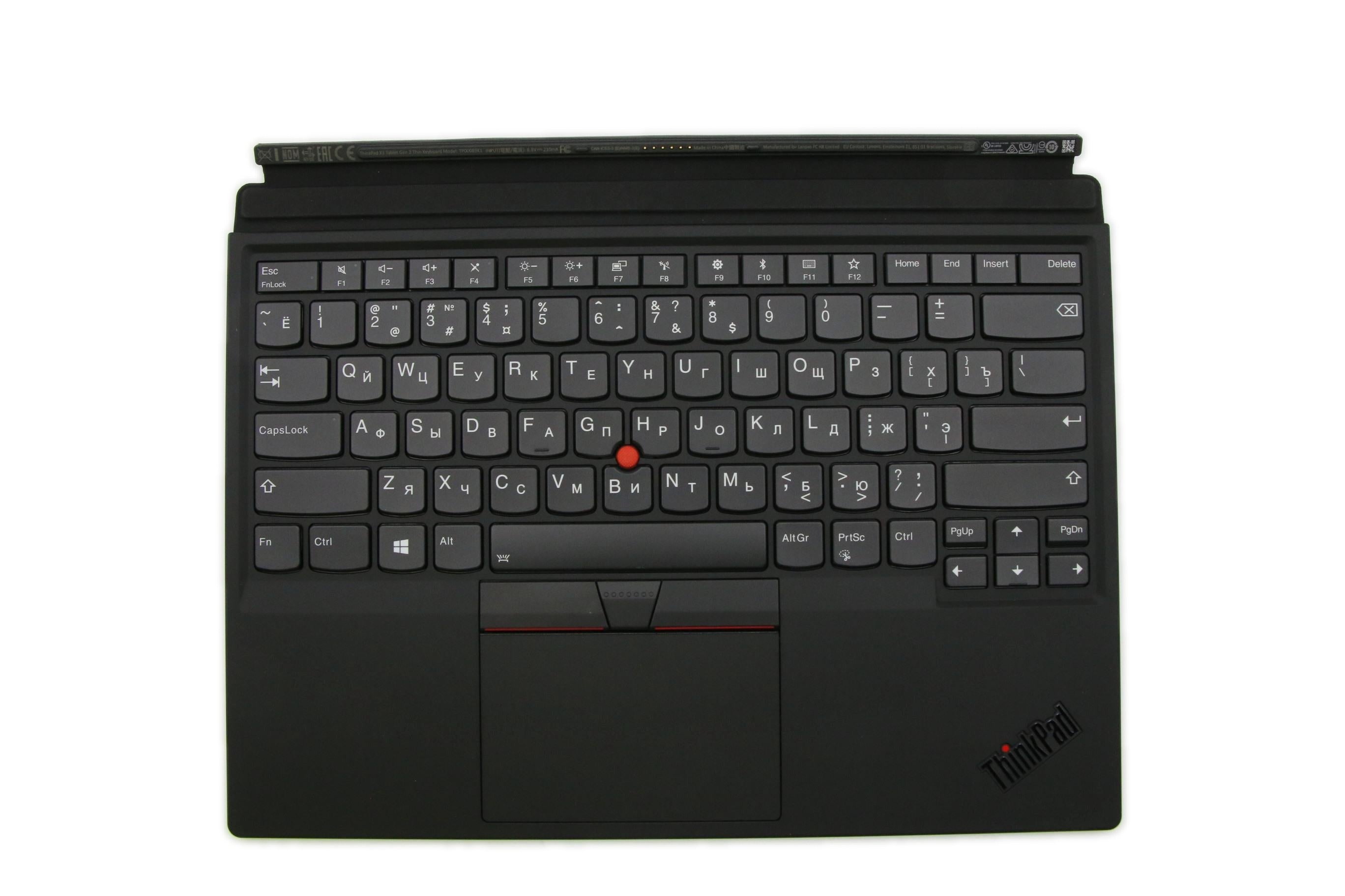 Lenovo Type 20KJ 20KK ThinkPad X1 Tablet 3rd Gen TinkPad X1 Tablet Gen3 Thin Keyboard Russian 01HX869