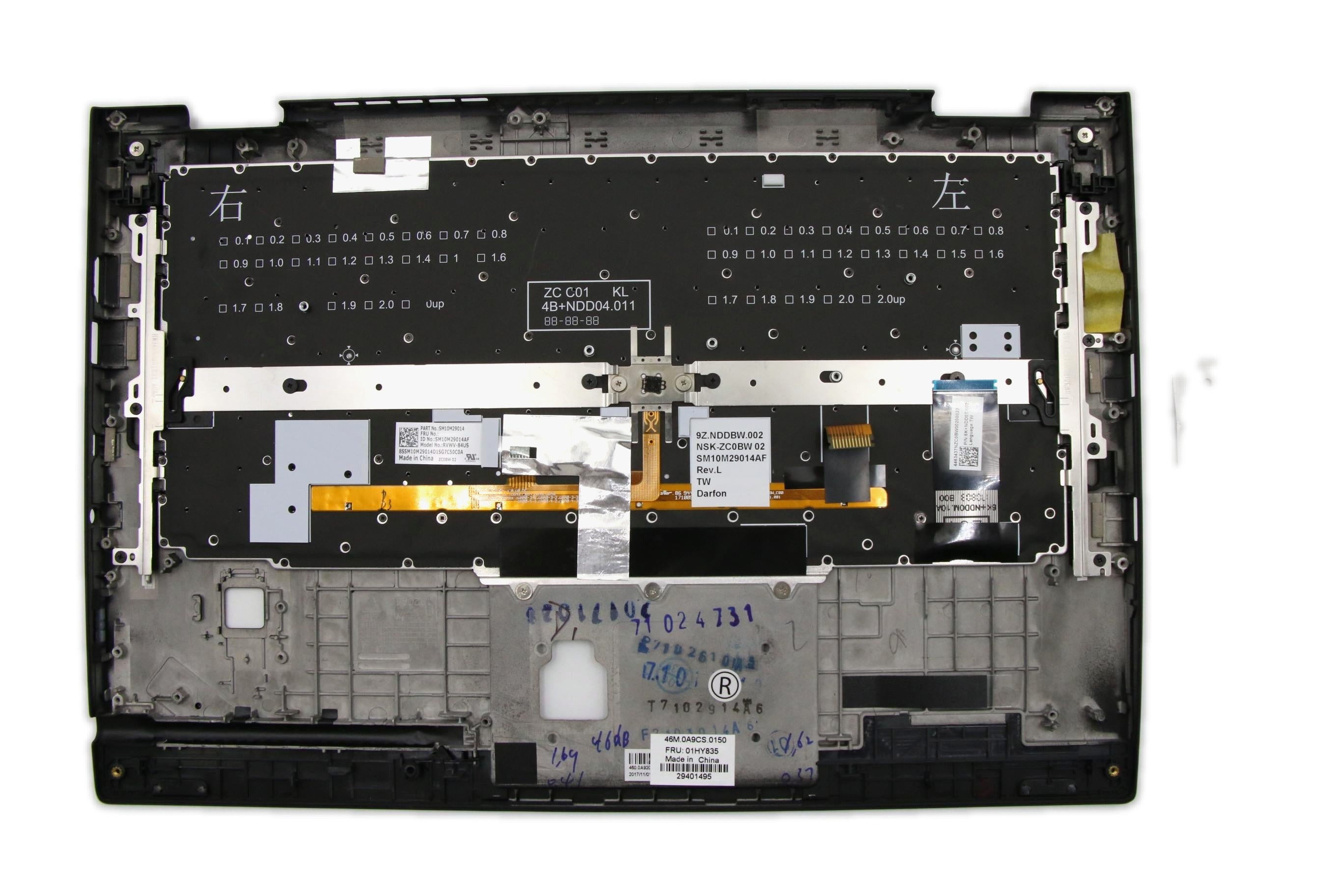 Lenovo ThinkPad X1 Yoga 2nd Gen Type 20JD 20JE 20JF 20JG C-Cover with keyboard Traditional Chinese Black US 01HY955
