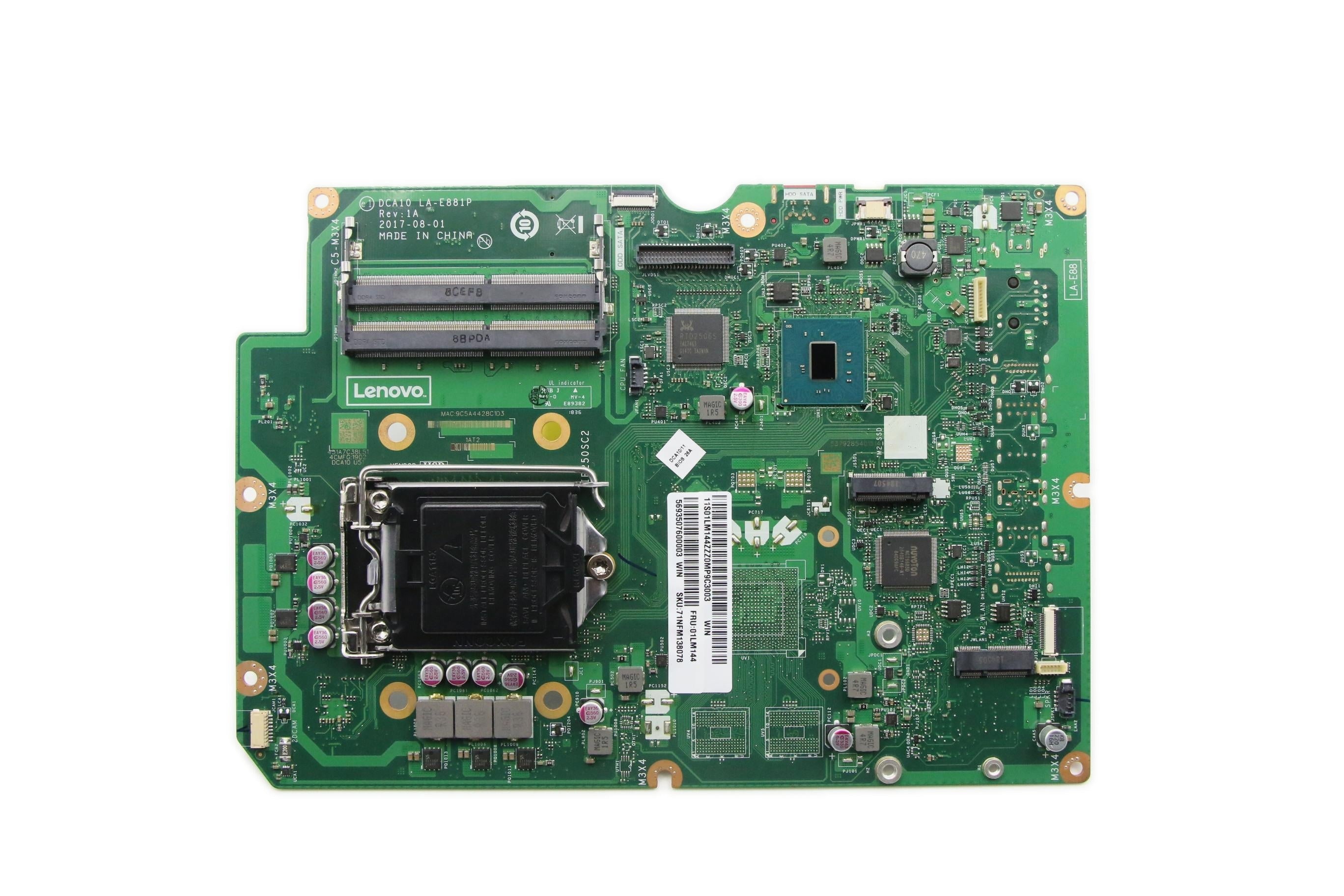 Lenovo ideacentre AIO 520-24IKL All-in-One Motherboard BDPLANAR Kaby Lake-S B250 UMA WIN DPK 01LM144