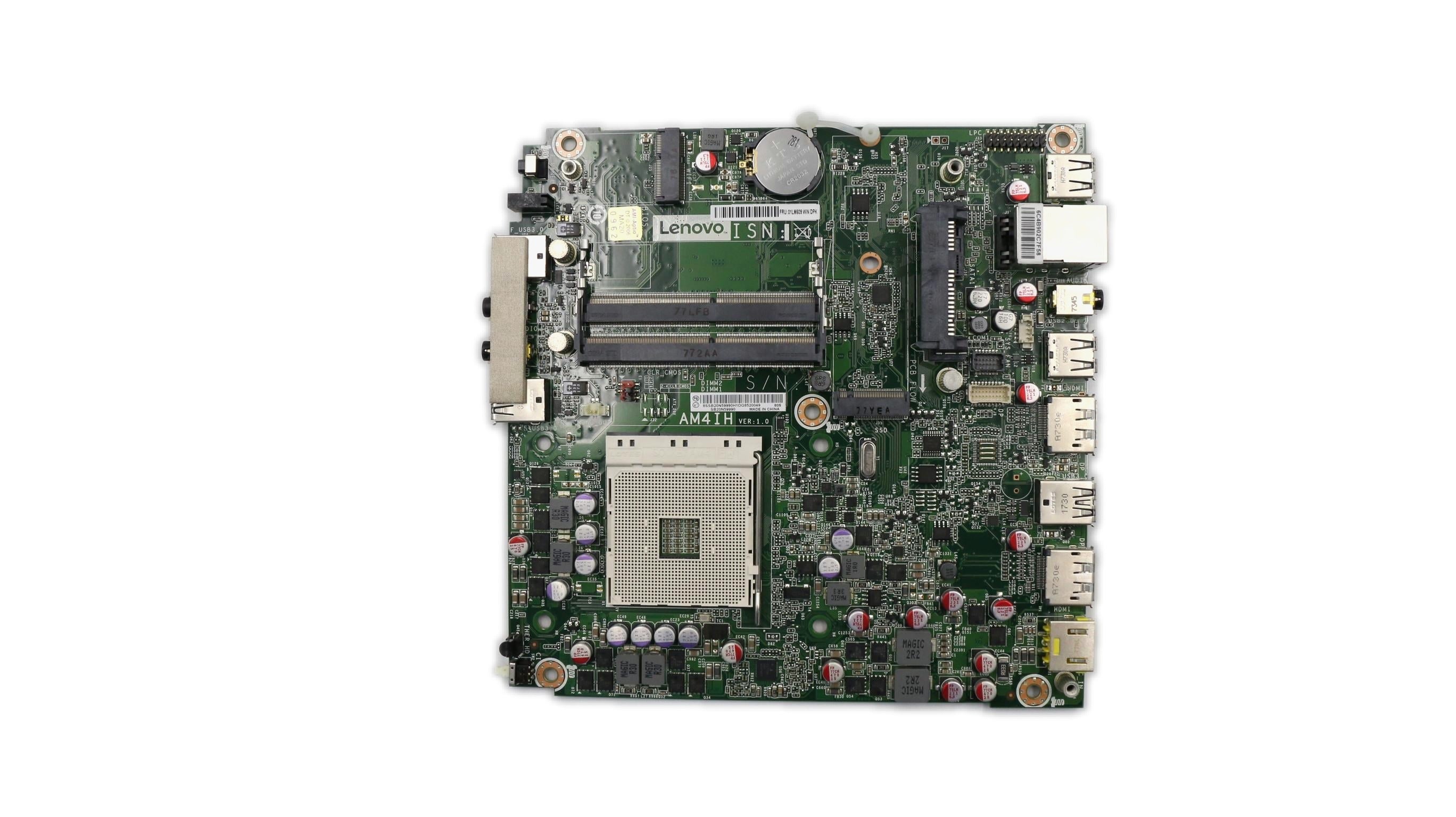 Lenovo ThinkCentre M715q Desktop Motherboard BDPLANAR AMD BR CSDP W10 DG W7 32 01LM609