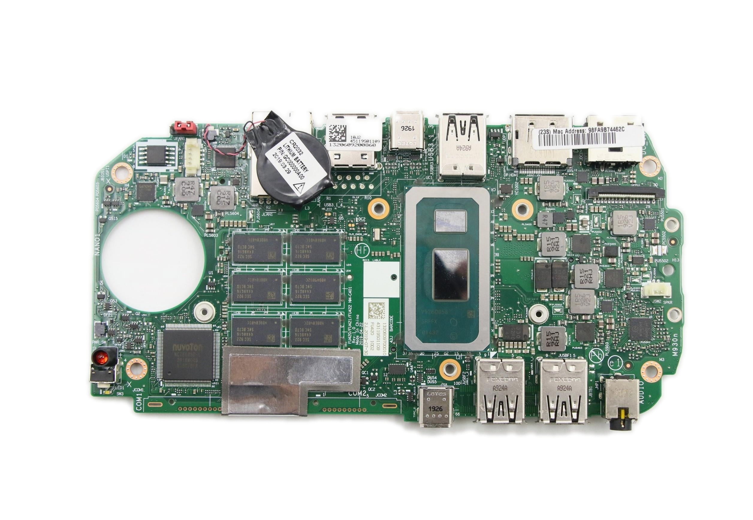 Lenovo ThinkCentre M90n-1 Desktop Motherboard BDPLANAR WHL-U I5-8265U WIN DPK 01LM930