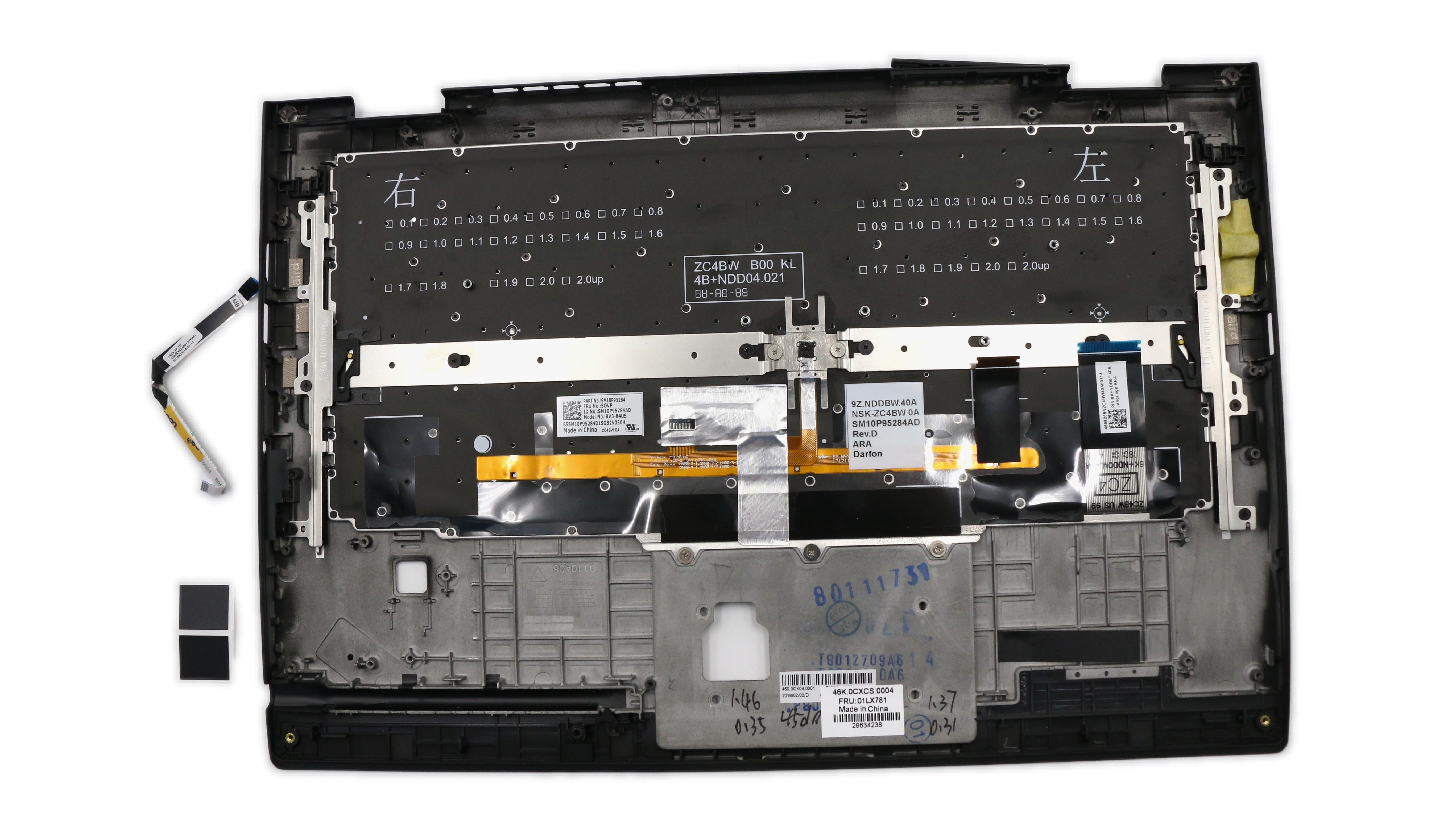 Lenovo ThinkPad X1 Yoga 3rd Gen Type 20LD 20LE 20LF 20LG C-Cover with keyboard Arabic Black Backlight US 01LX861