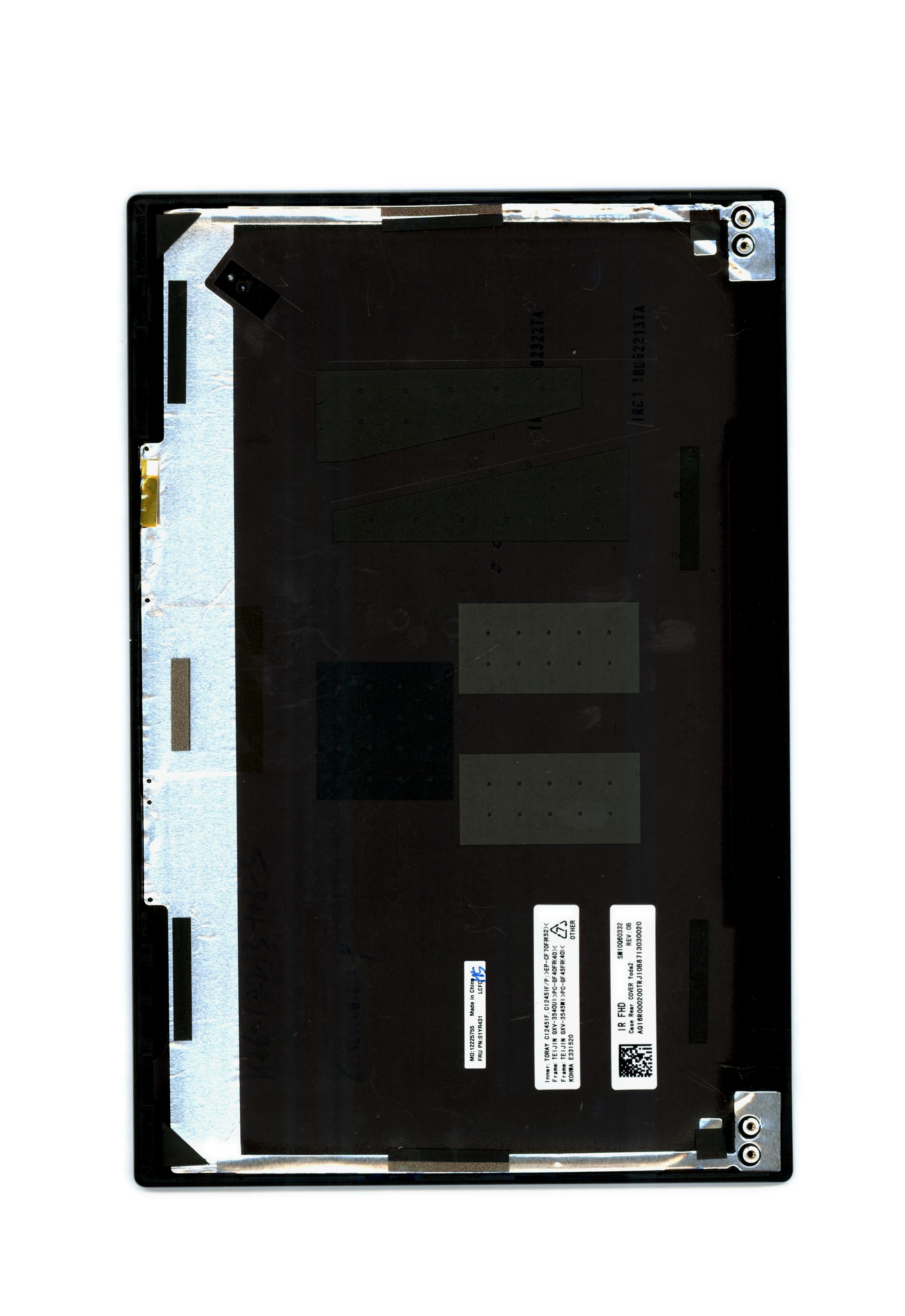 Lenovo ThinkPad X1 Carbon 6th Gen - Type 20KH 20KG MECH_ ASM_Case_Rear_Cover_IR_Black SBB0N18625