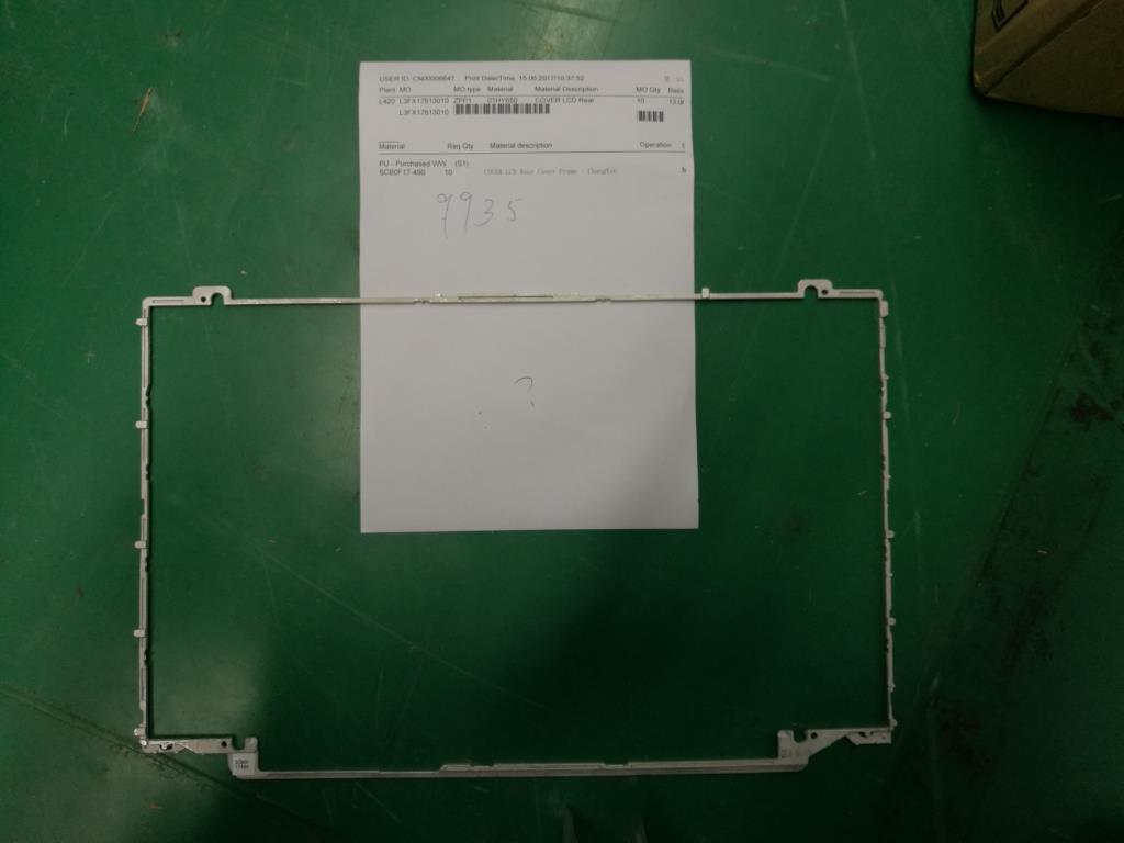 Lenovo COVER LCD Rear Frame 01HY650