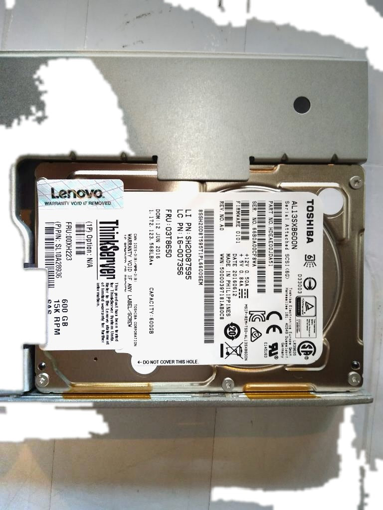 Lenovo Hard Drive HDD 600G 3.5 15000 SAS STD TOSHIBA 00XH223