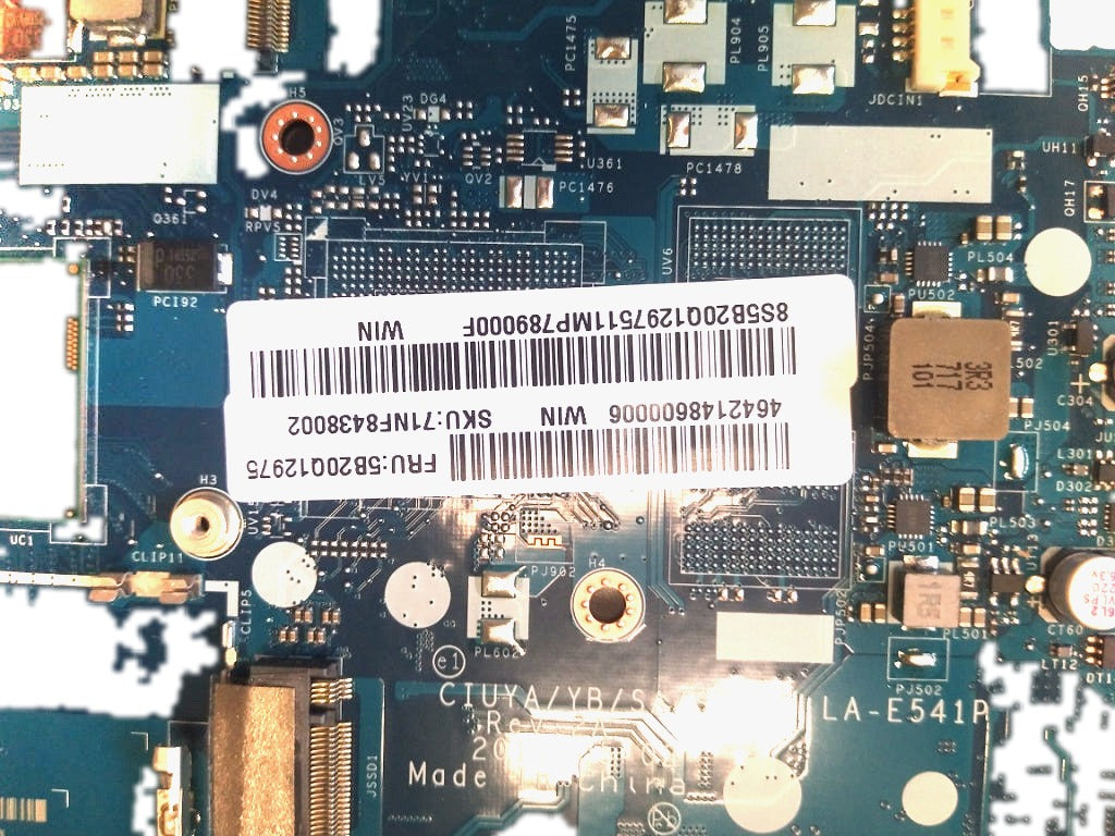 Lenovo Flex 5-1570 Type 81CA Motherboard BDPLANAR MB C 81CA WIN I38130 UMA FP BL 5B20R54893
