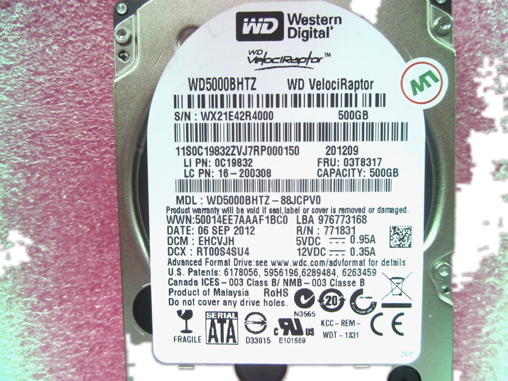 Lenovo ThinkStation E31 Workstation / ThinkStation D30 Workstation Hard Drive HDD 500G 2.5 15mm 10000 SATA STD MULTI 03T8317