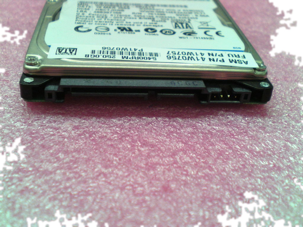 Lenovo Hard Drive HDD 250G 2.5 9.5mm 5400 SATA STD WD 41W0757