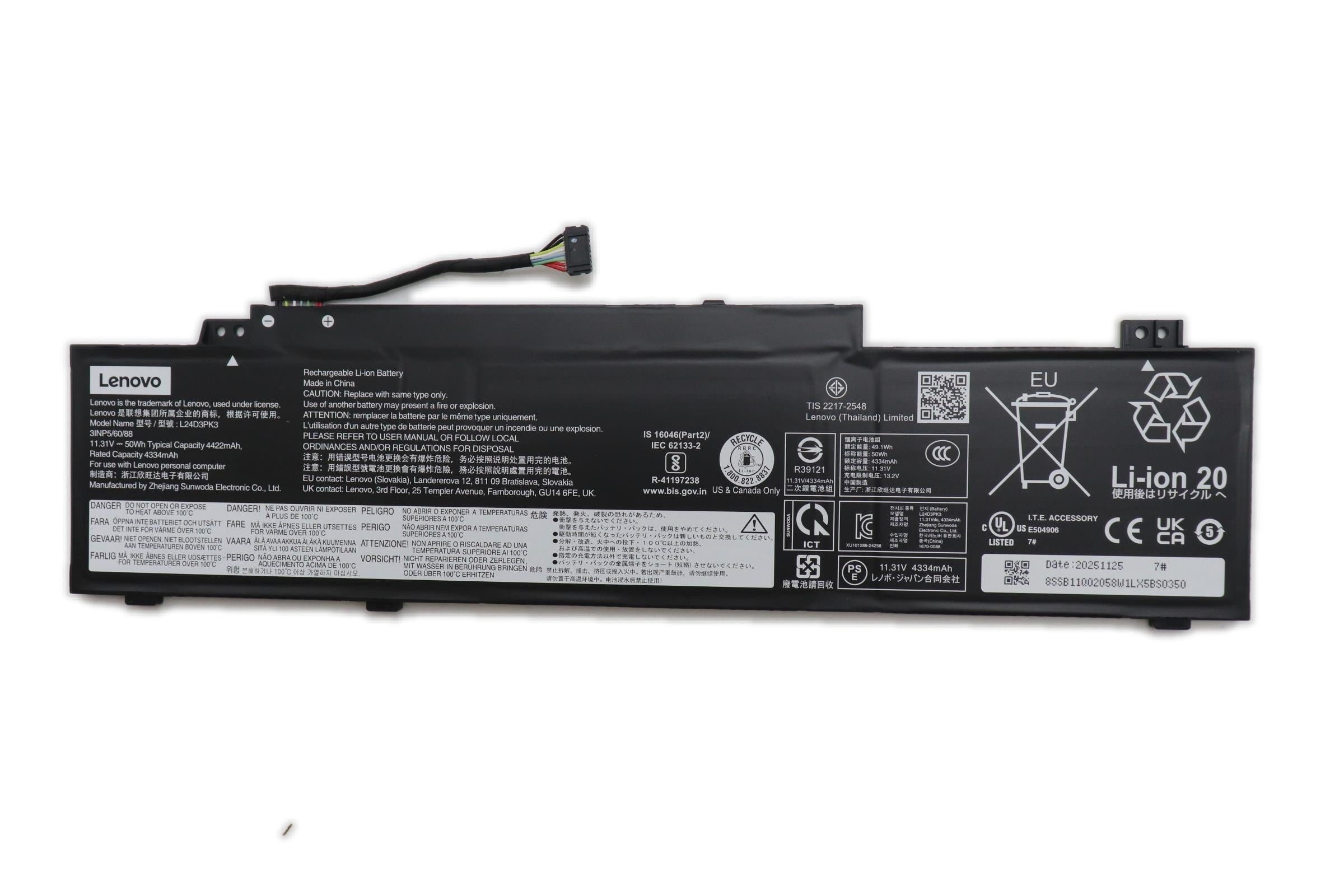 Lenovo IdeaPad Slim 3 14AHP10 Type 83K9 Battery 11.31V 50Wh 3cell 5B11Q02013