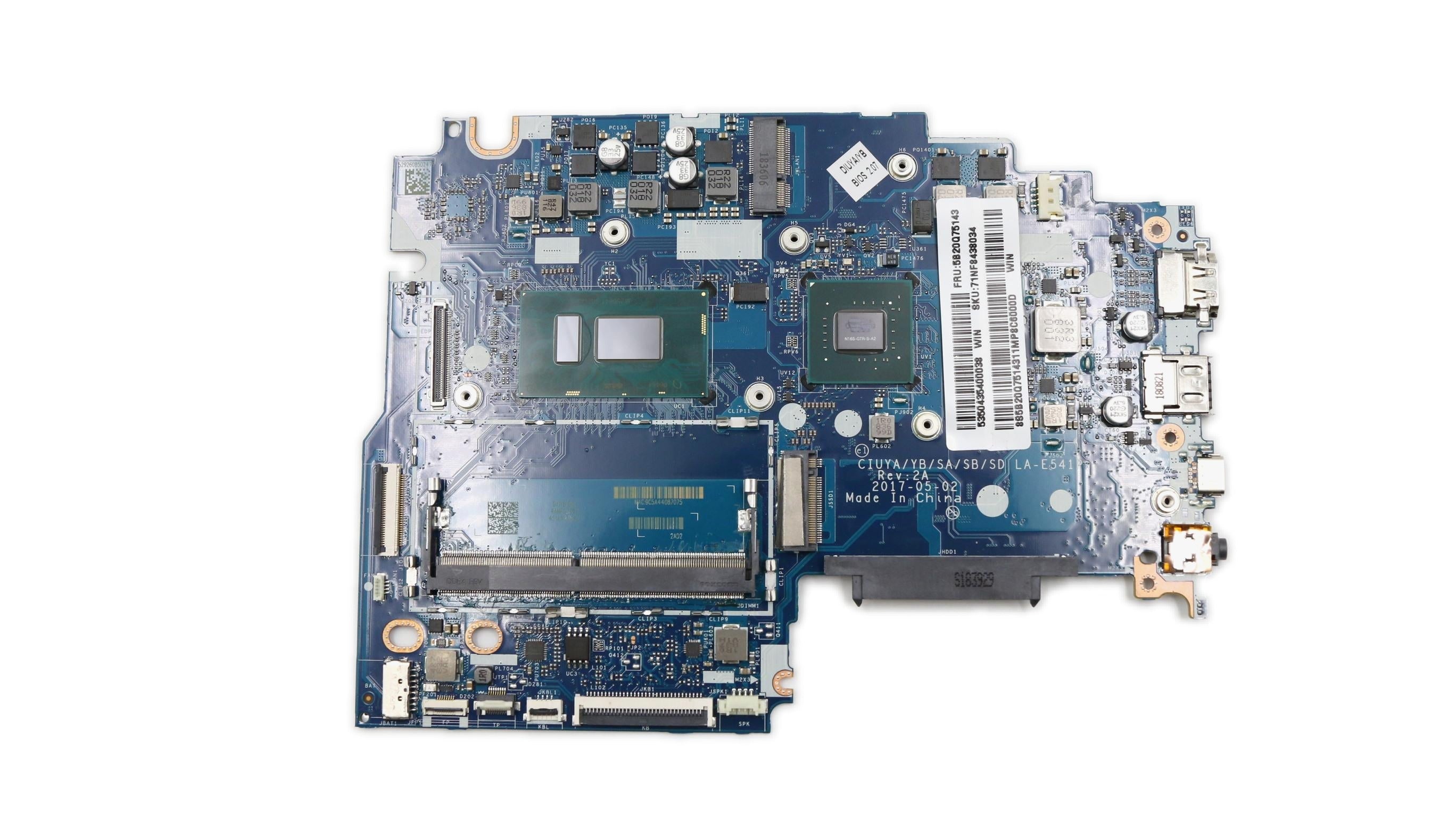 Lenovo Flex 5-1570 Type 81CA Motherboard BDPLANAR MB C 81CA WIN I5 MX130 FP BL 2G 5B20Q75143