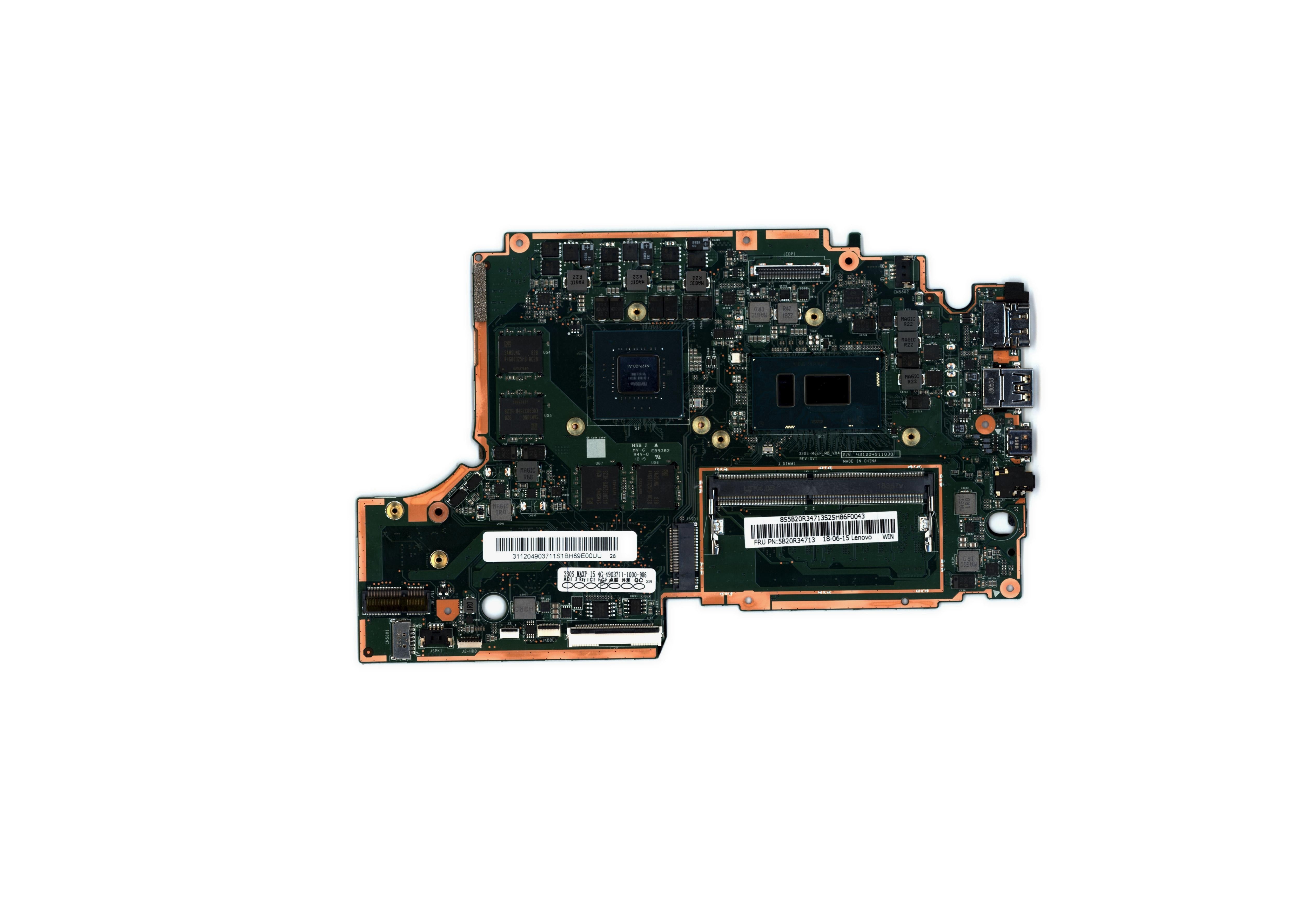 Lenovo ideapad 330S-15IKB GTX1050 Motherboard BDPLANAR MB3N81GCWINI58250U4GGTX1050_4G 5B20R34713