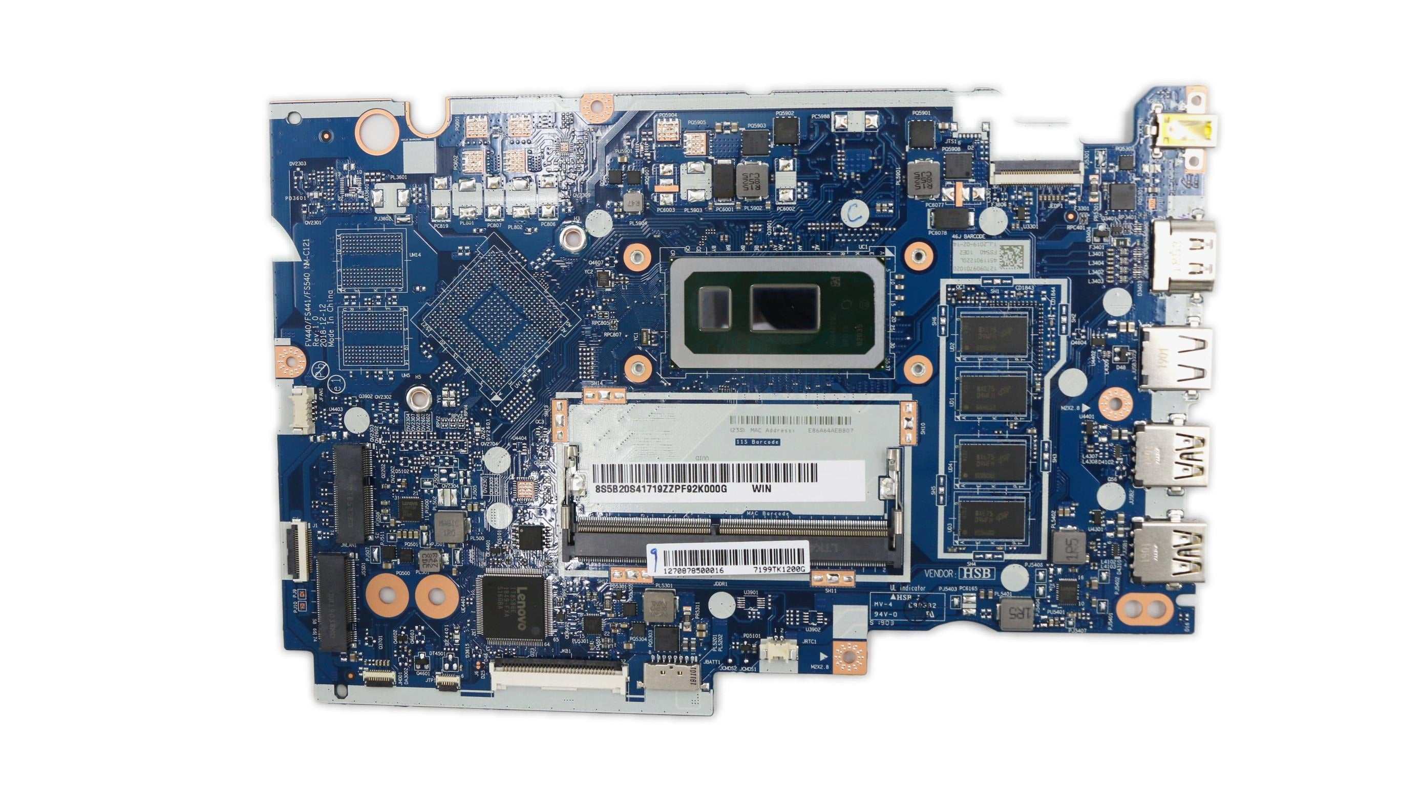 Lenovo ideapad S145-15IWL / V15-IWL Motherboard BDPLANAR MB L 81MV MB WIN I38145U_UMA_4G 5B20S41719