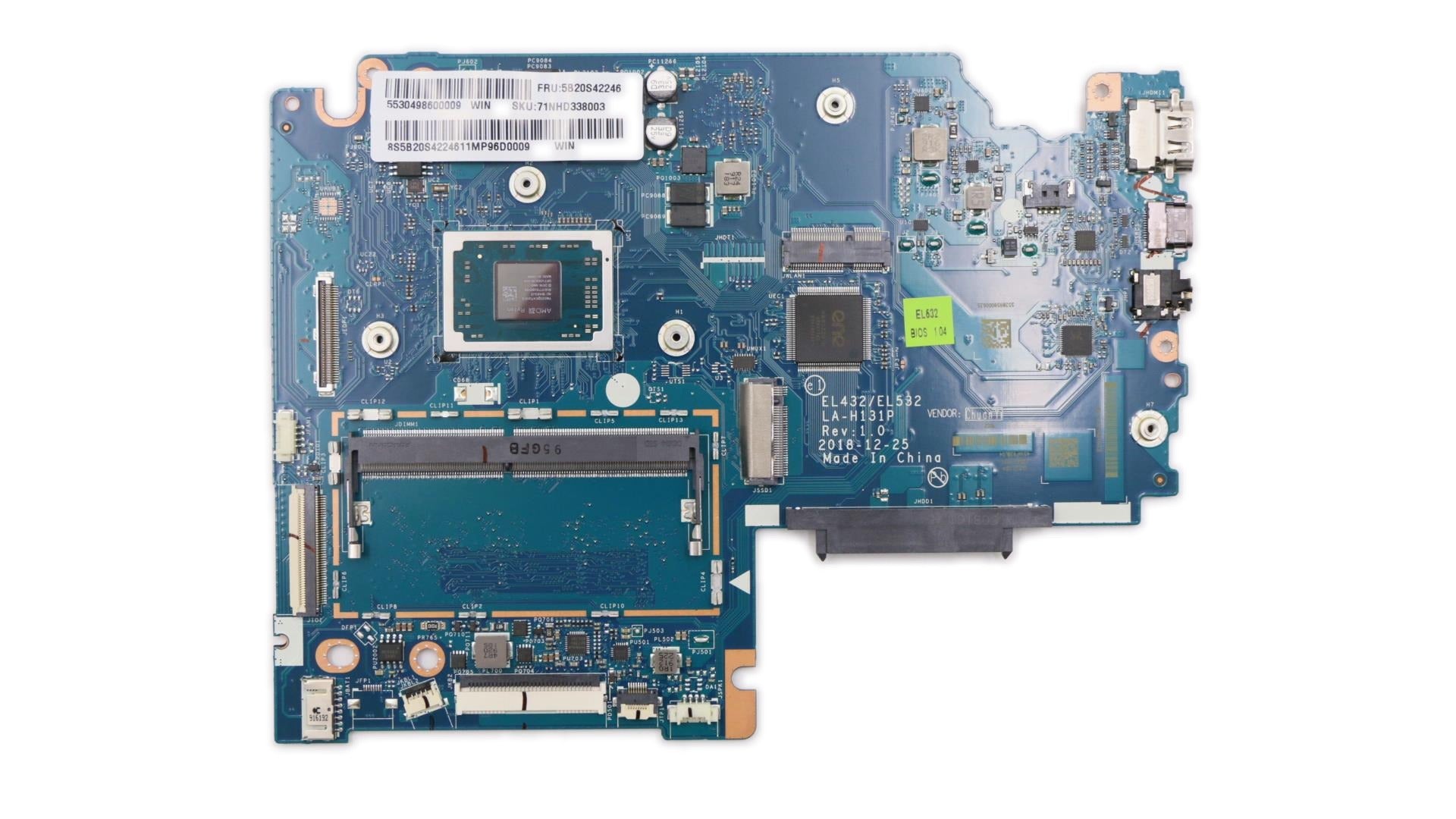 Lenovo ideapad S340-15API / ideapad S340-15API Touch Motherboard BDPLANAR MB C 81NC WIN R33200U UMA 4G A 5B20S42246