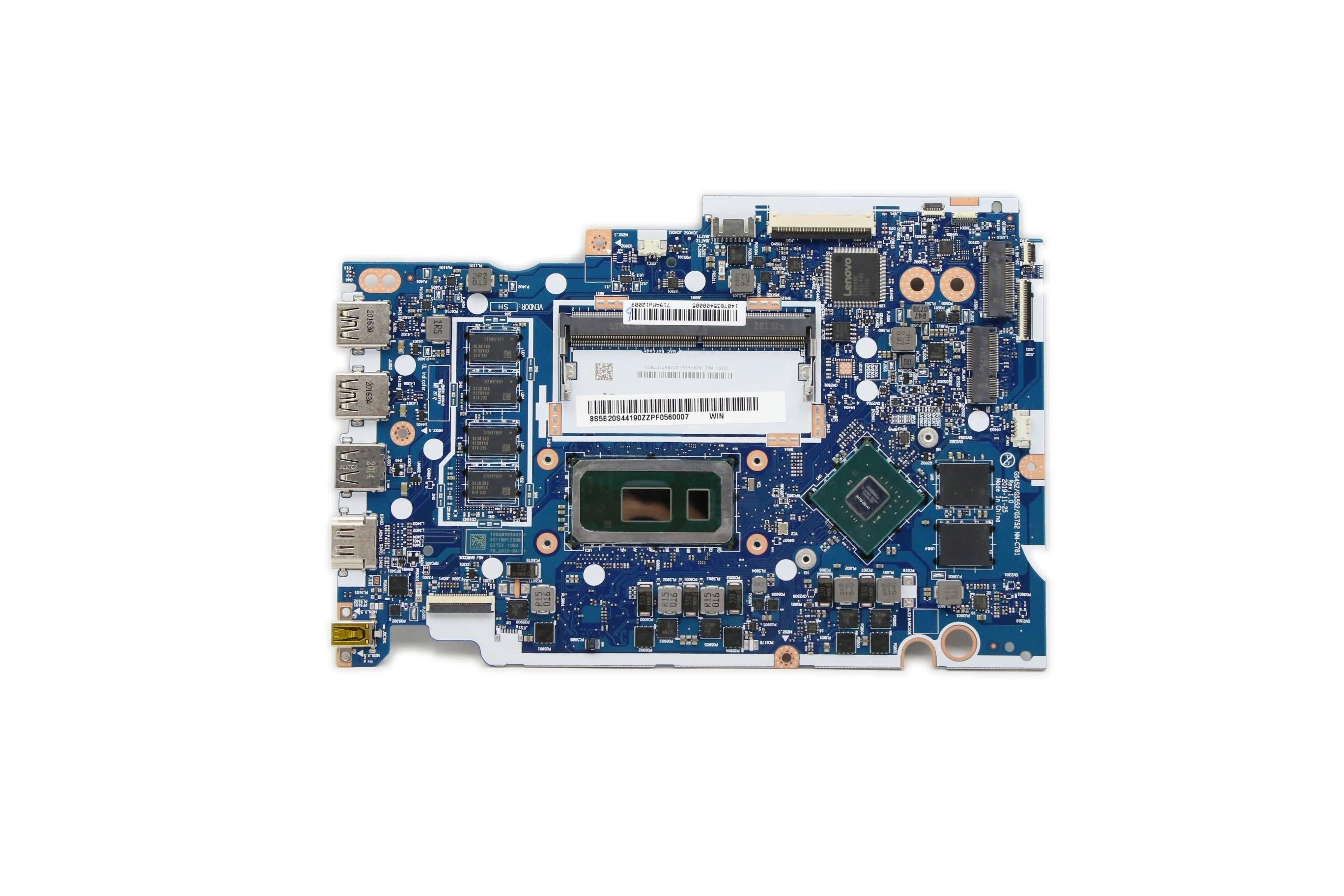 Lenovo ideapad 3-17IML05 Motherboard BDPLANAR MBL81WCWINI510210U_MX330_2G_4G 5B20S44190