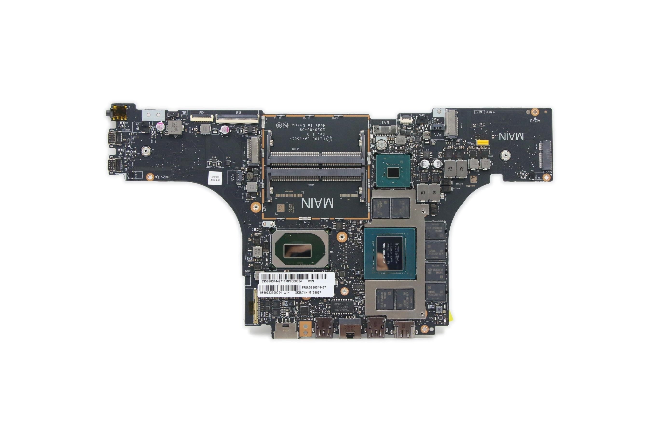 Lenovo Legion 7-15IMH05 / Legion C7-15IMH05 Motherboard BDPLANAR MBC81YT WIN I710750H_RTX20708G 5B20S44497