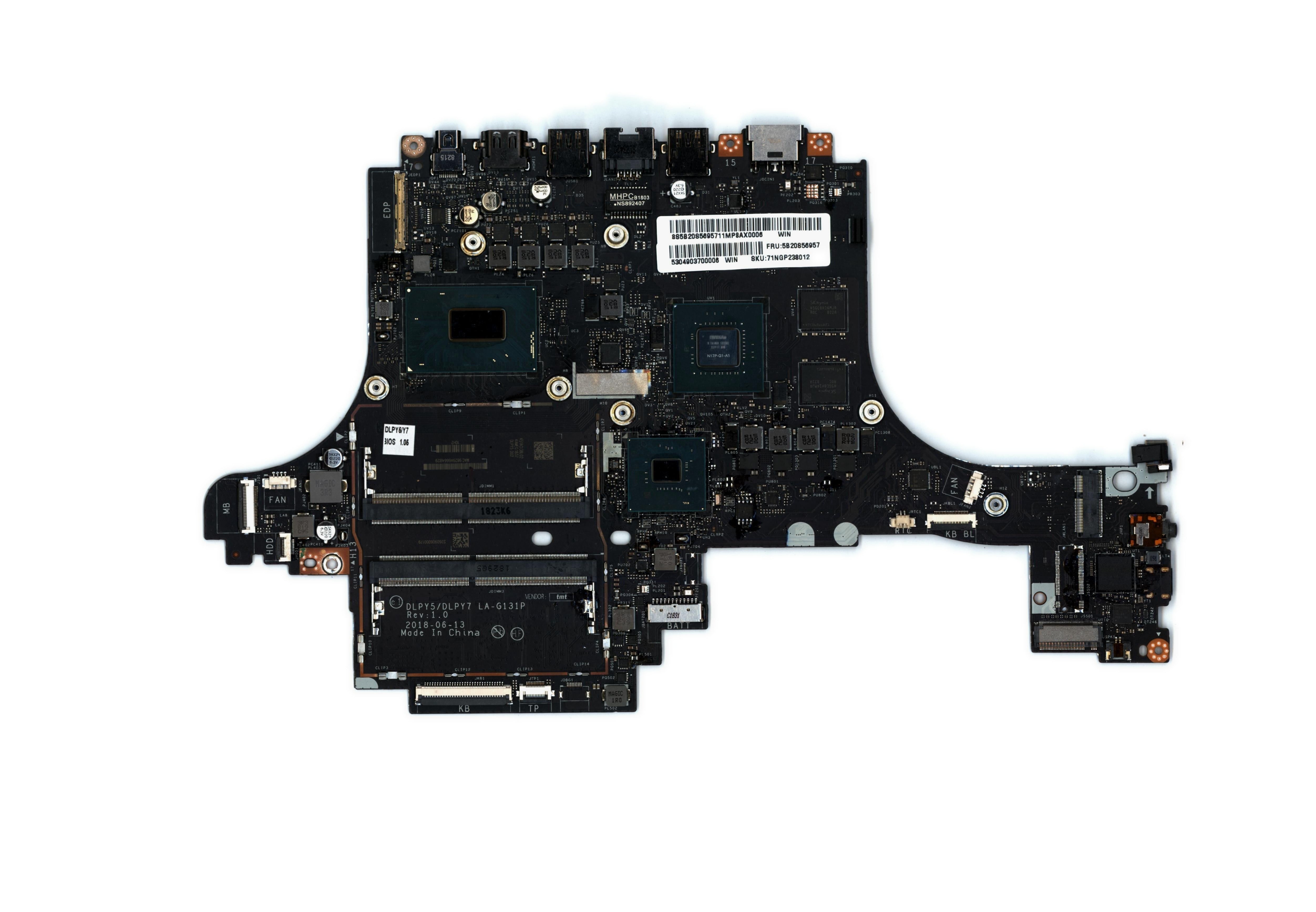 Lenovo Legion Y730-15ICH Motherboard BDPLANAR MB C 81HD WIN I78750H 1050TI4G 5B20S56957