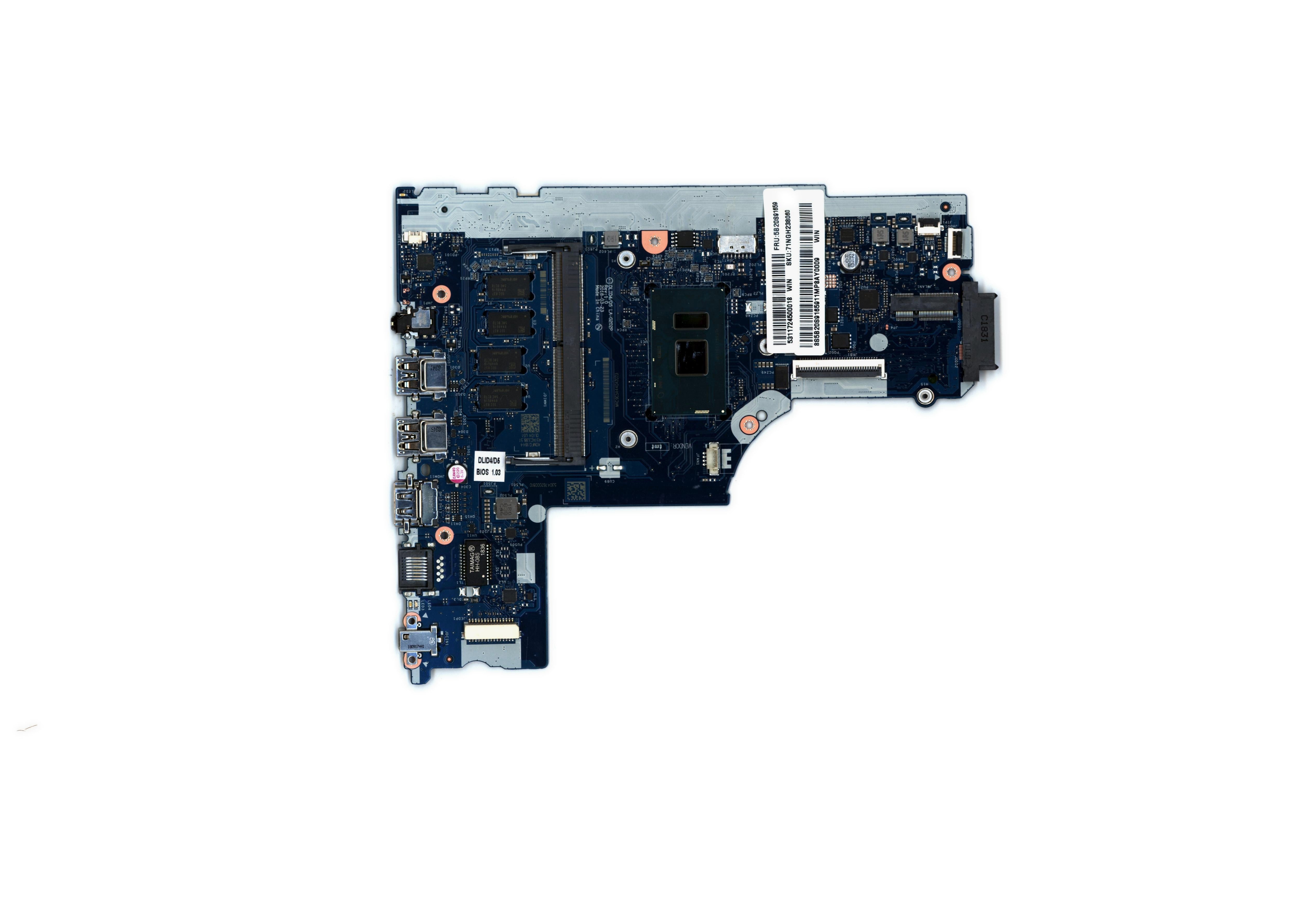 Lenovo ideapad 130-14IKB Motherboard BDPLANAR MB C 81H6 WIN I37020U22 UMA 4G 5B20S91659