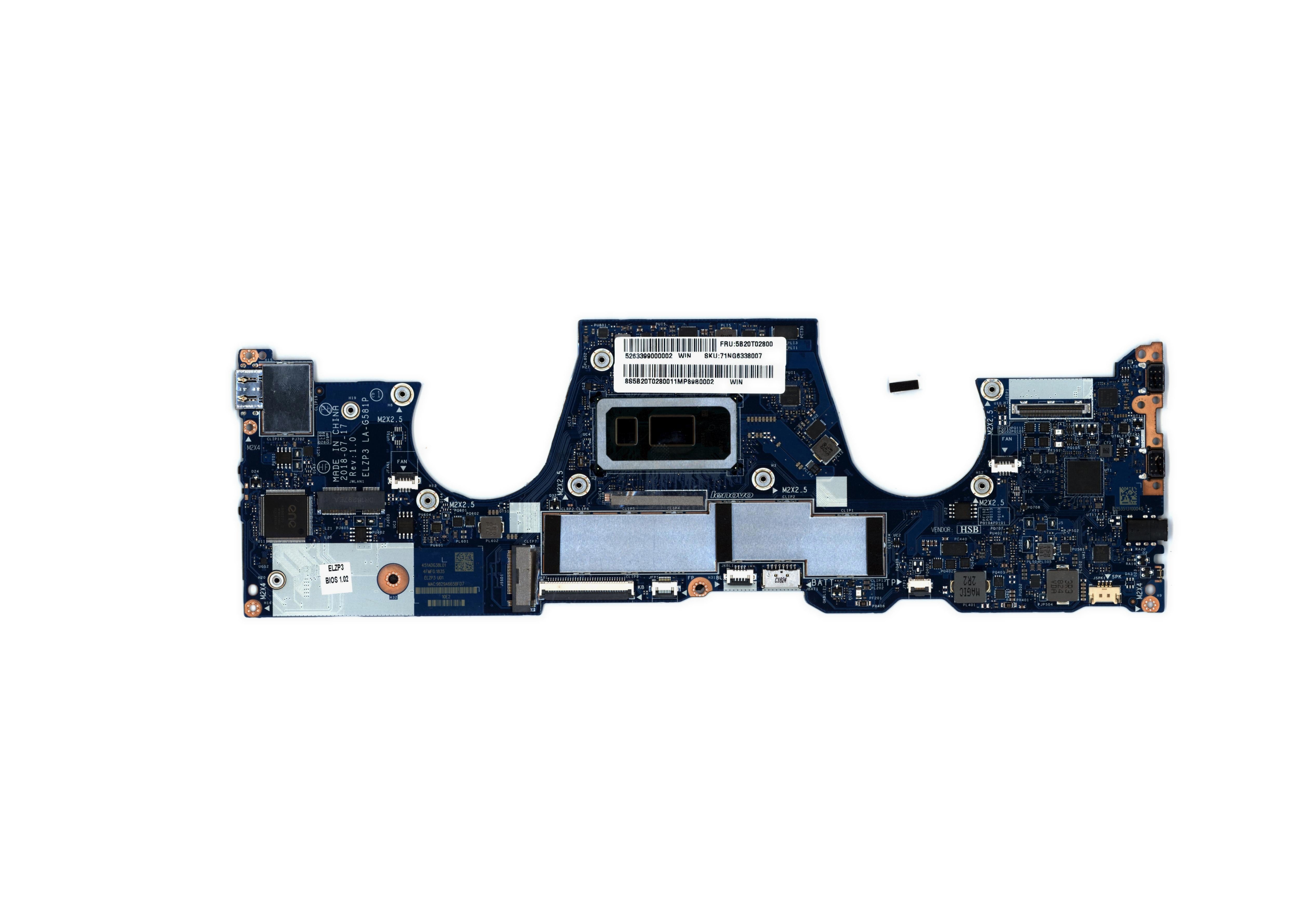 Lenovo Yoga 730-13IWL Motherboard BDPLANAR MB C 81JR WIN WHL I7 UMA 16G 5B20T02800