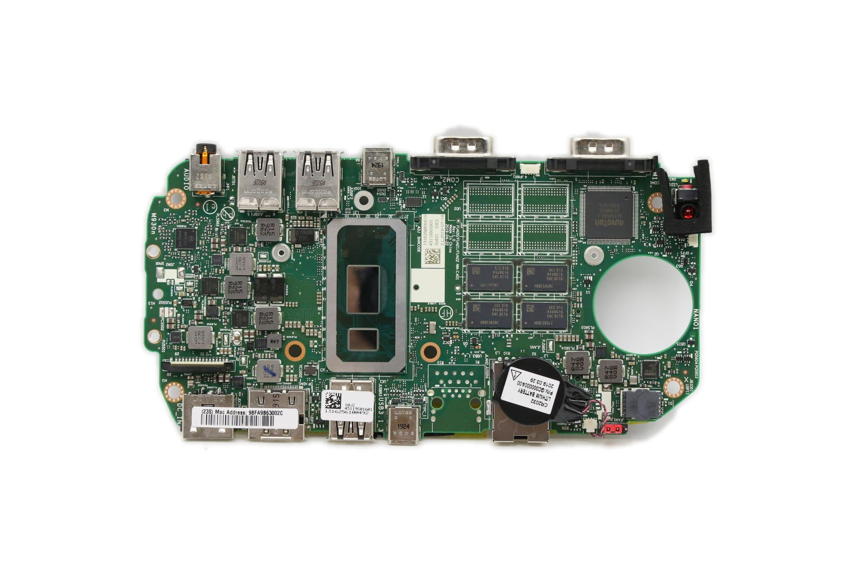 Lenovo ThinkCentre M90n-1 Desktop Motherboard BDPLANAR WHL-U 4205U NO DPK MTY 5B20U53681