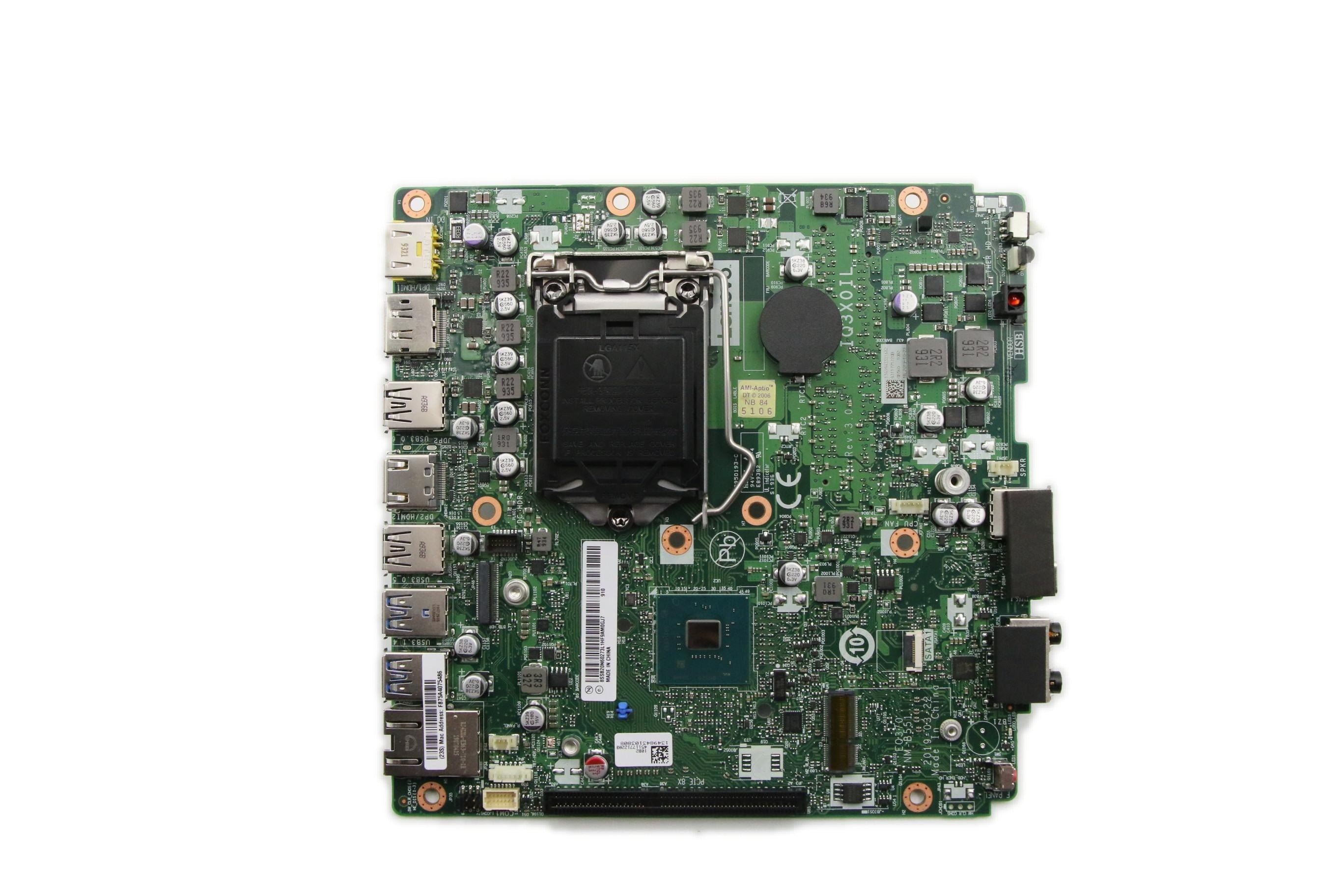 Lenovo ThinkCentre M720q Desktop / ThinkCentre M625q Desktop Motherboard BDPLANAR L B360 35W LC WIN DPK 5B20U53712
