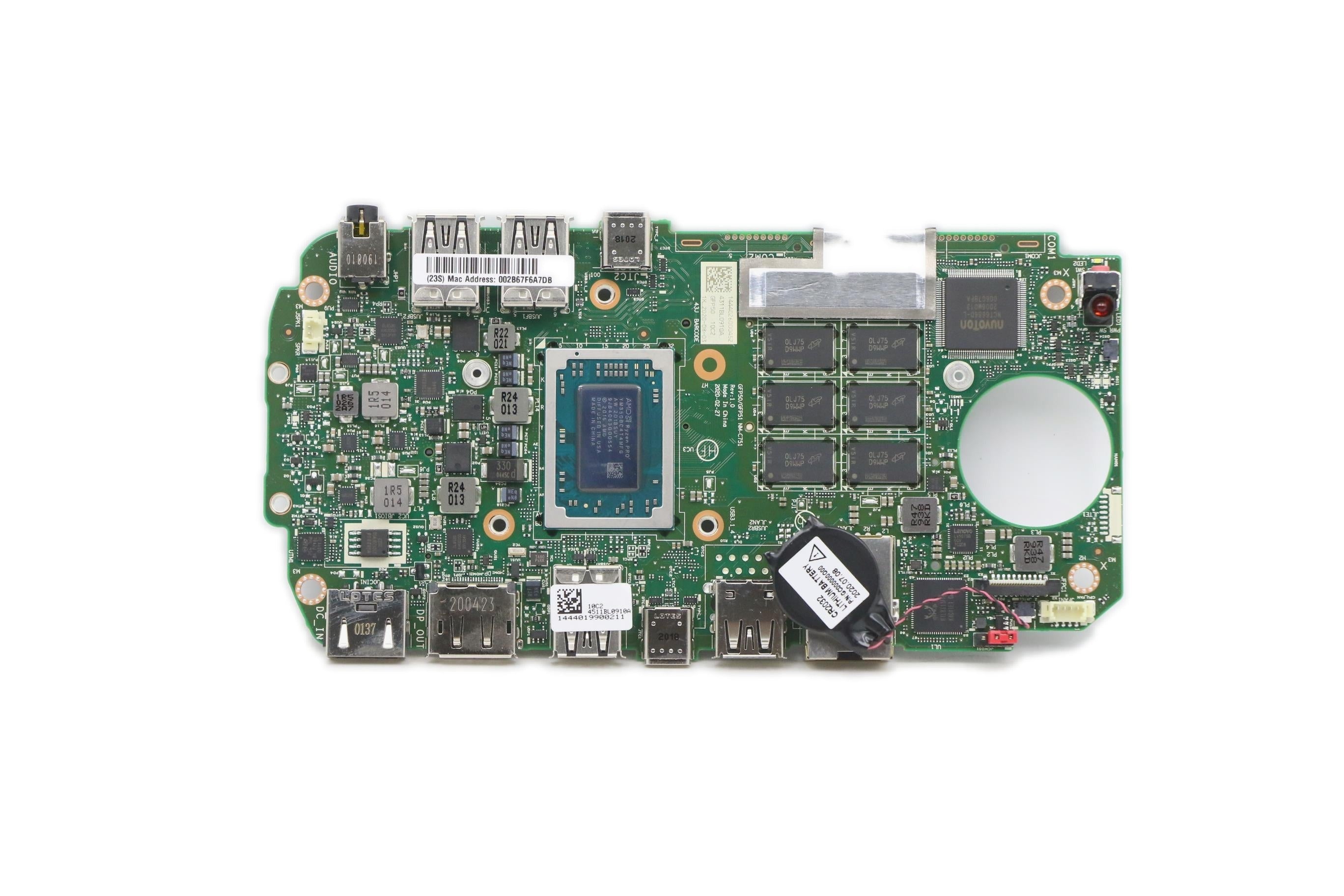 Lenovo ThinkCentre M75n Desktop Motherboard BDPLANAR R5 3500U+8G MB WIN 5B20U54204