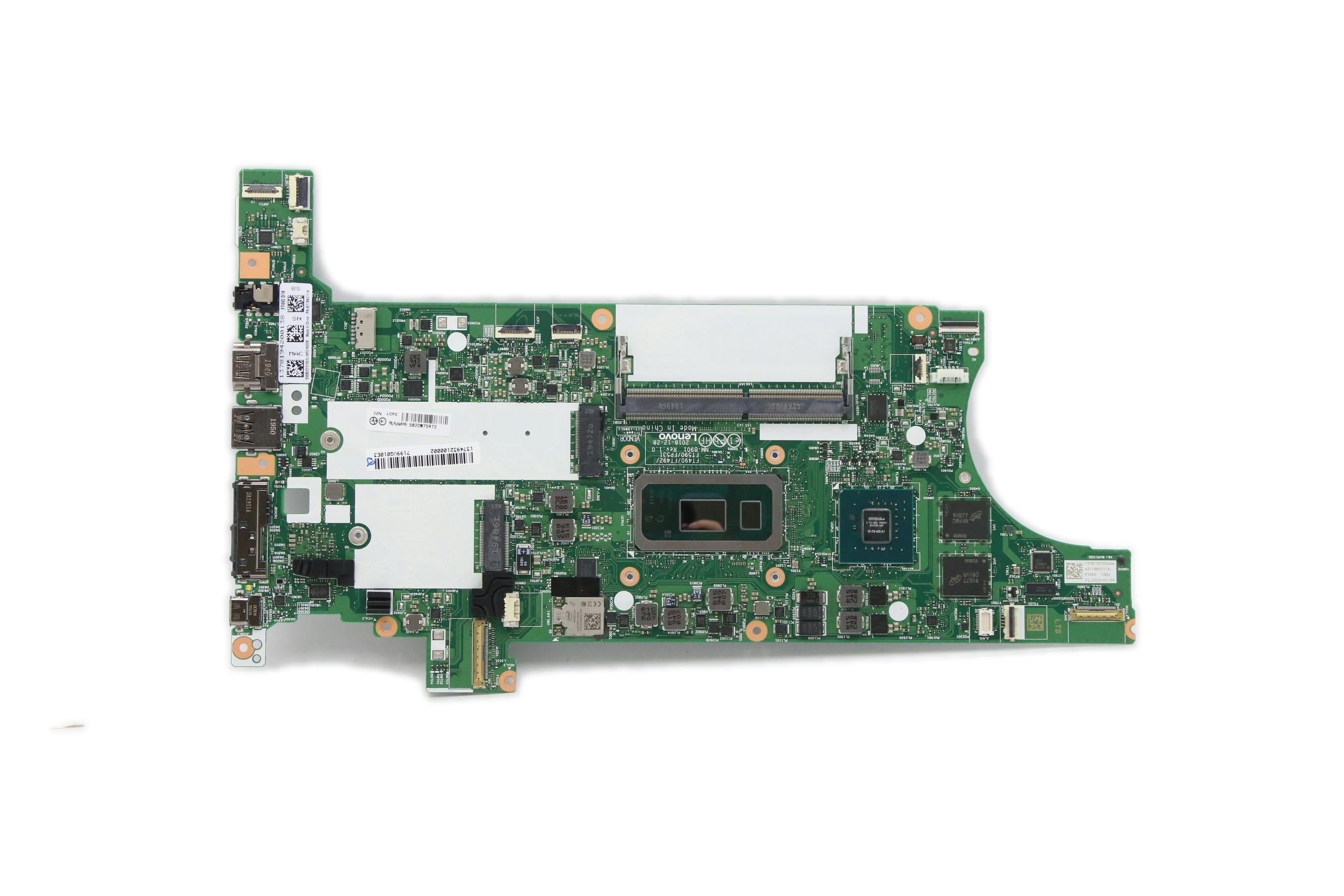 Lenovo ThinkPad T490 Type 20N2 20N3 / ThinkPad T590 Type 20N4 20N5 Motherboard BDPLANAR WIN i5-8265U 8G D-TPM SWG PB 5B20W75972
