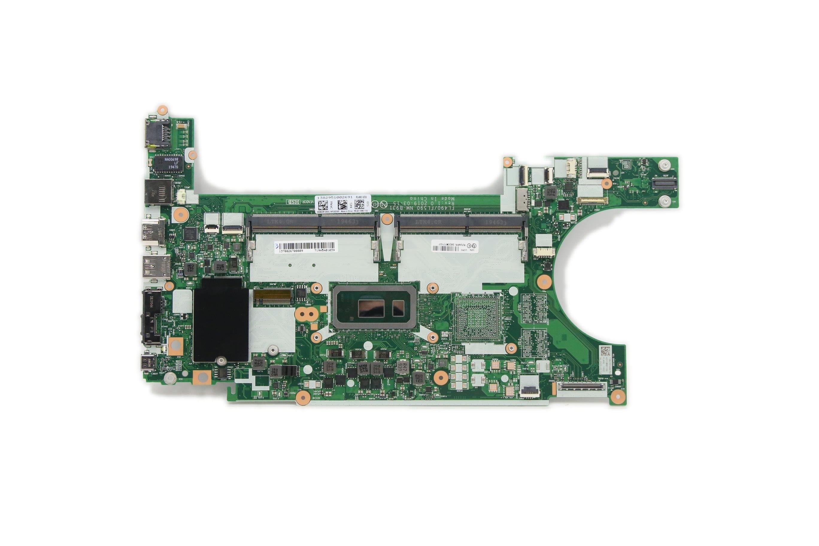 Lenovo ThinkPad L490 Type 20Q5 20Q6 Motherboard BDPLANAR IUHDG620 i58265UDCWINNAYTfT2 PB 5B20W77107