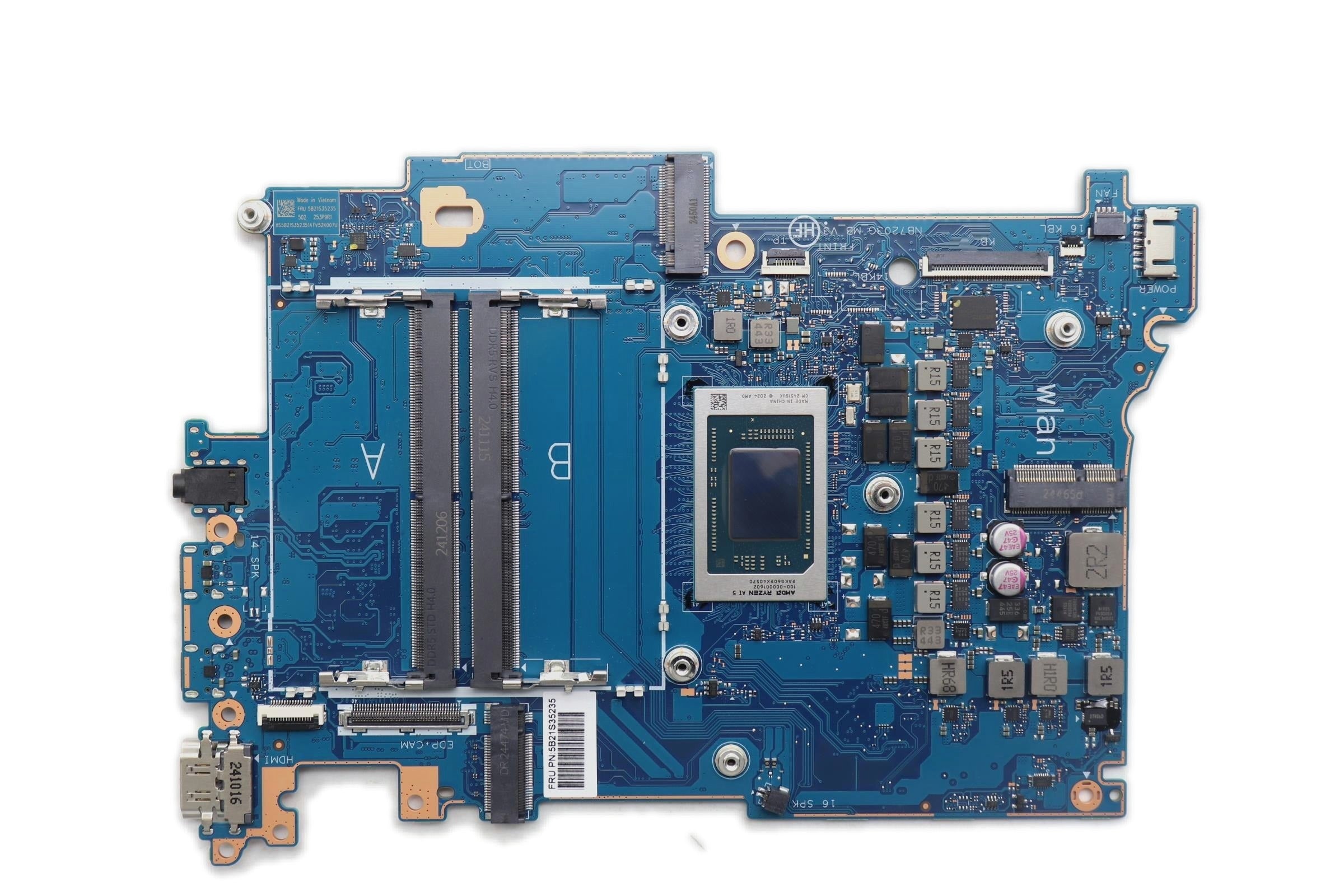 Lenovo IdeaPad Slim 5 16AKP10 Type 83HY Motherboard AMD Ryzen AI 5 340 for FHD IR Camera Windows 5B21S35235
