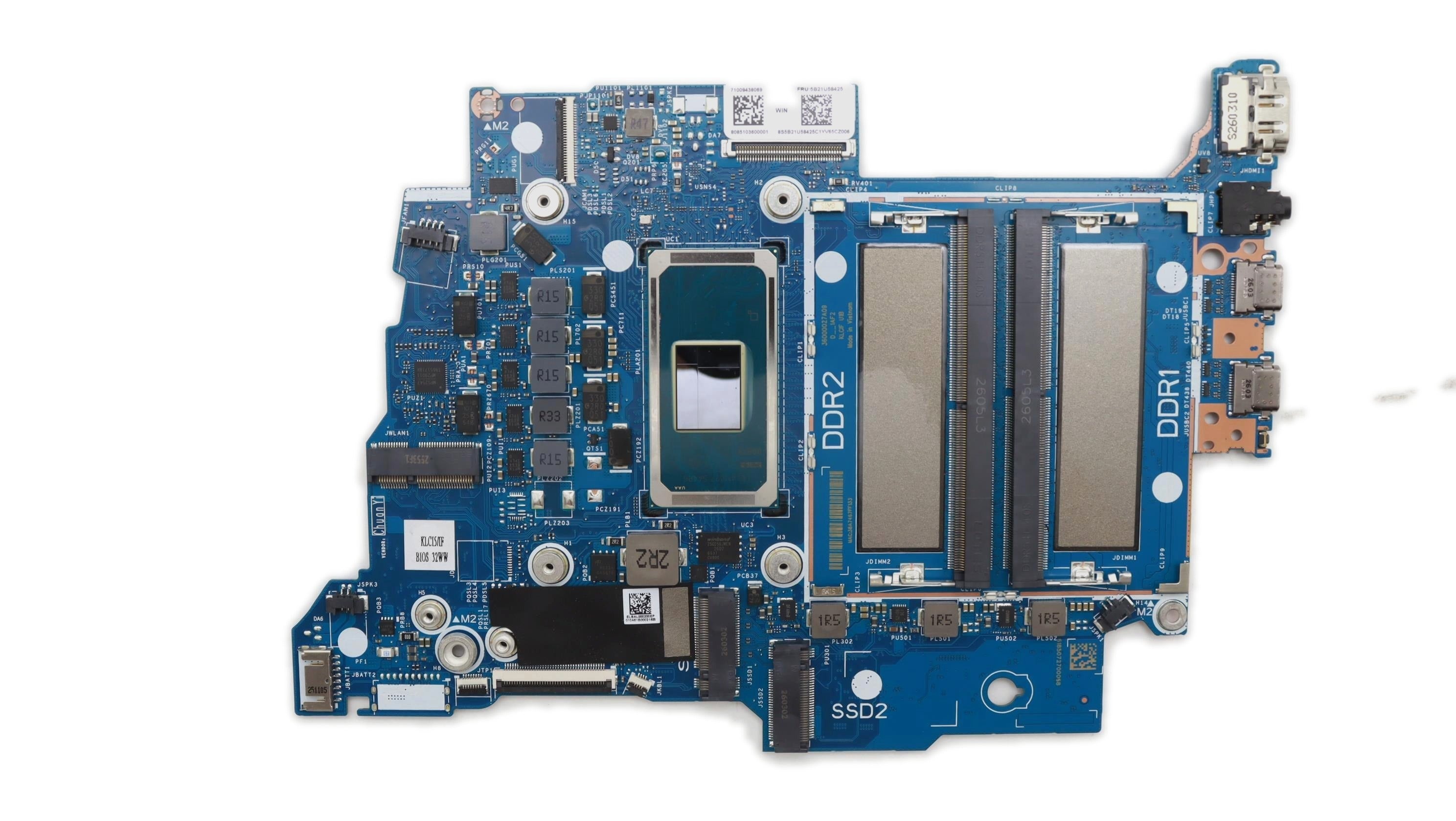 Lenovo IdeaPad 5 2-in-1 14IPH11 Type 83UG Motherboard Intel Core Ultra 5 322 UMA Windows 5B21U58425