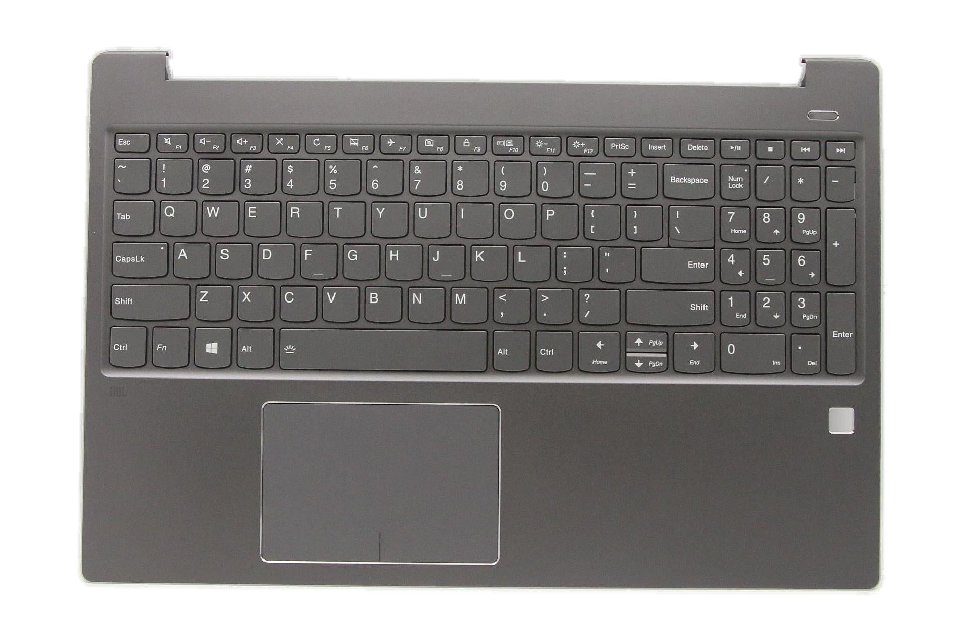 Lenovo ideapad 720S-15IKB / ideapad 720S Touch-15IKB C-Cover with keyboard USA English Iron Grey Backlight Fingerprint US SBB0Q67504