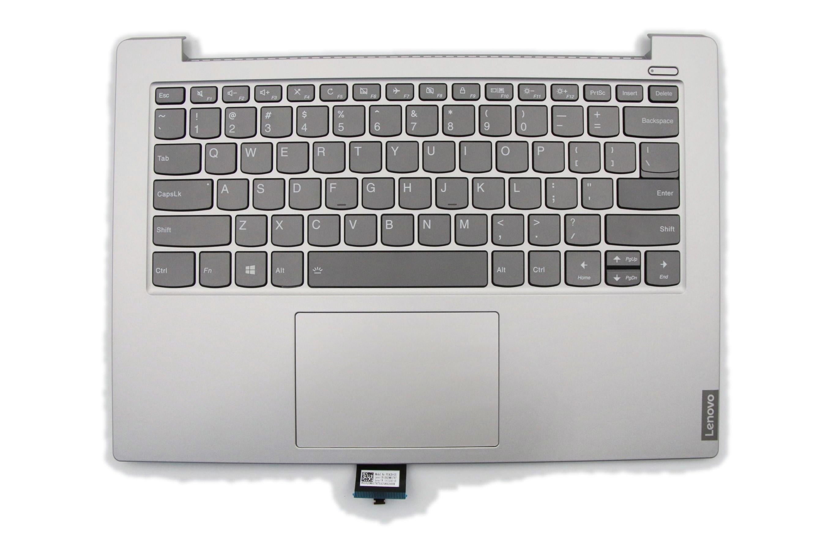 Lenovo ideapad S340-14IWL / ideapad S340-14IIL C-Cover with keyboard USA English Platinum Grey Backlight US SBB0W31510