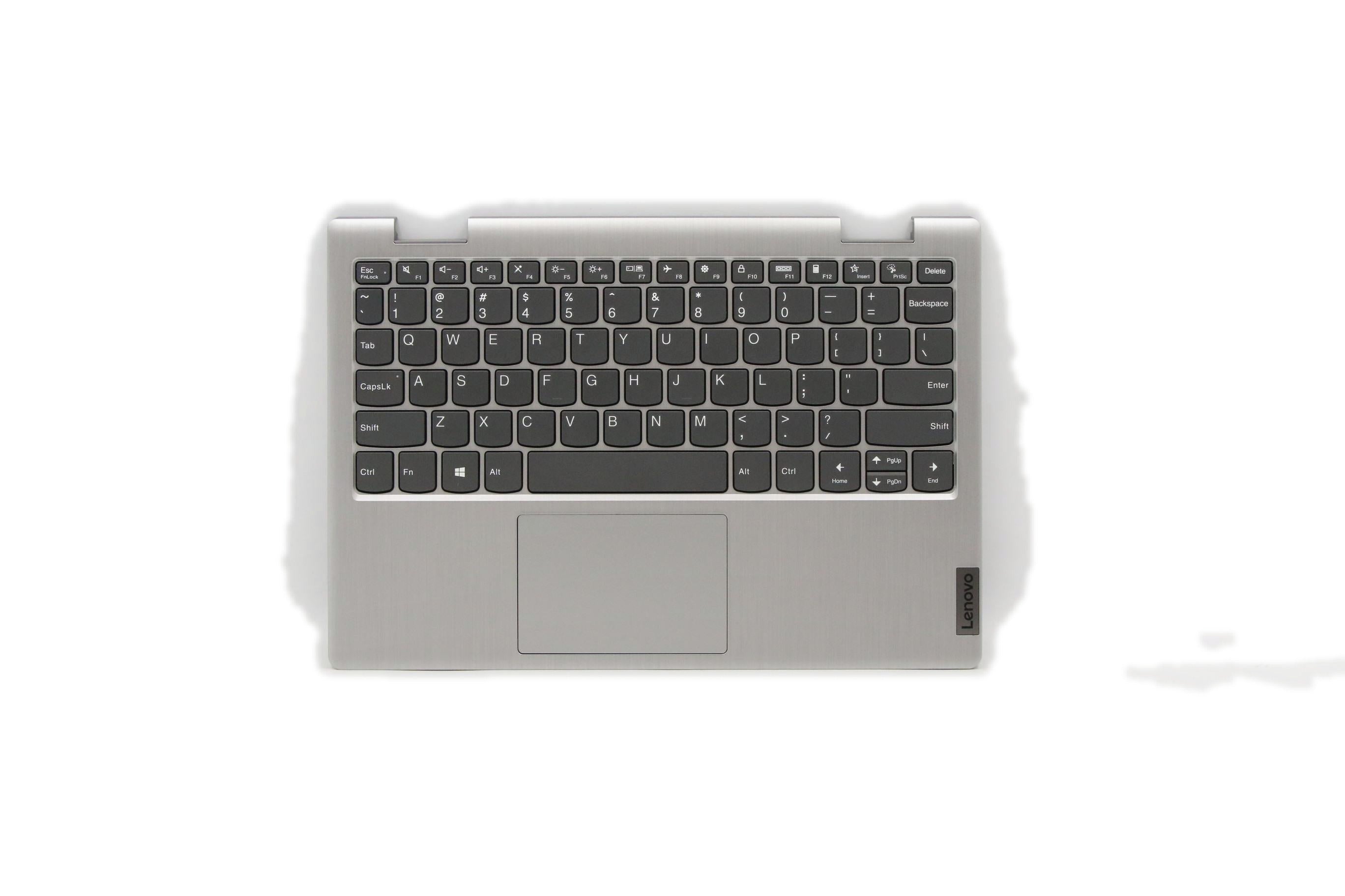 Lenovo ideapad Flex 3-11IGL05 C-Cover with keyboard USA English Platinum Grey Non-Backlight Non-Fingerprint US SBB0X49746