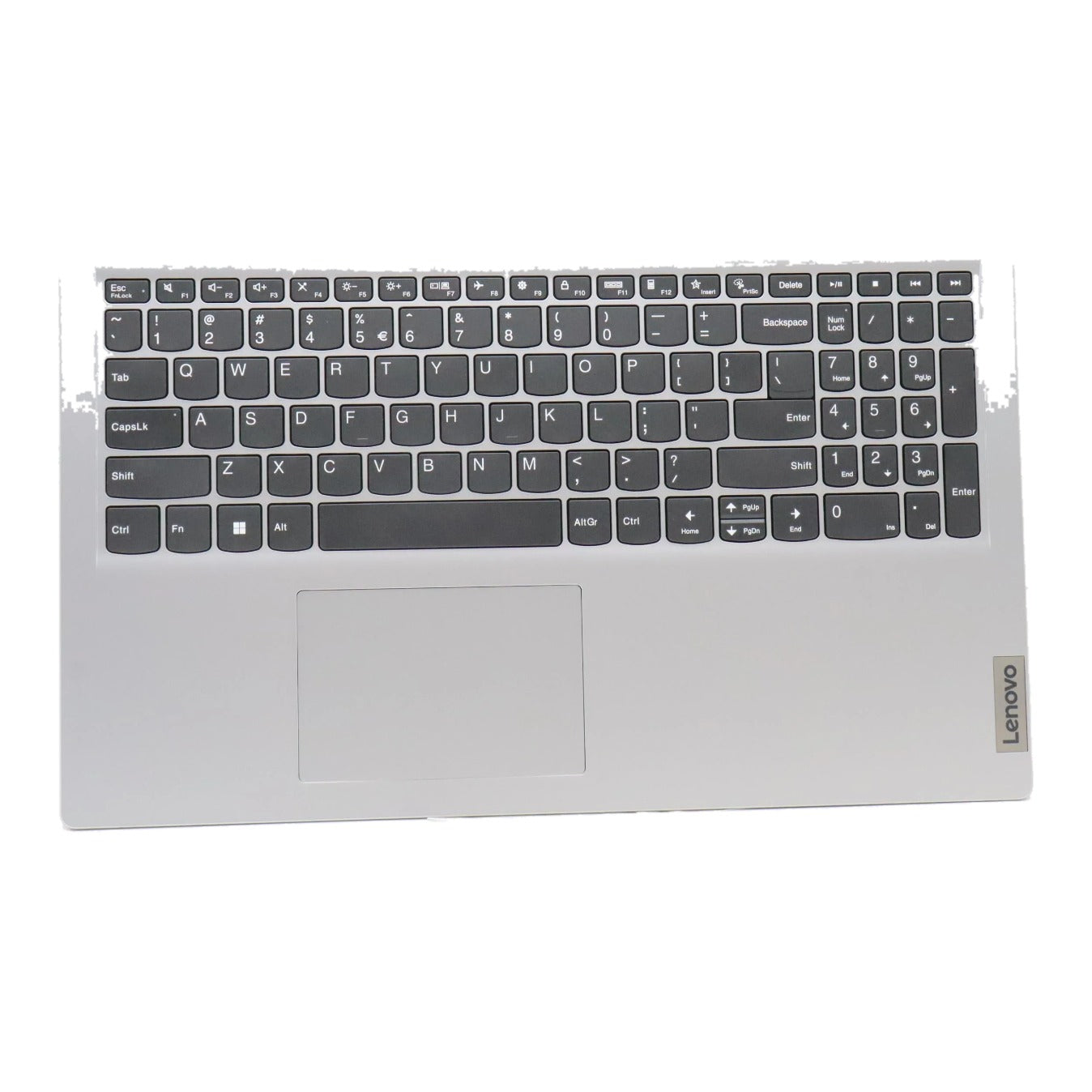 Lenovo IdeaPad 1 15AMN7 Type 82VG C-Cover Palmrest with US English Euro Keyboard Non-Fingerprint Cloud Grey 5CB1J51277