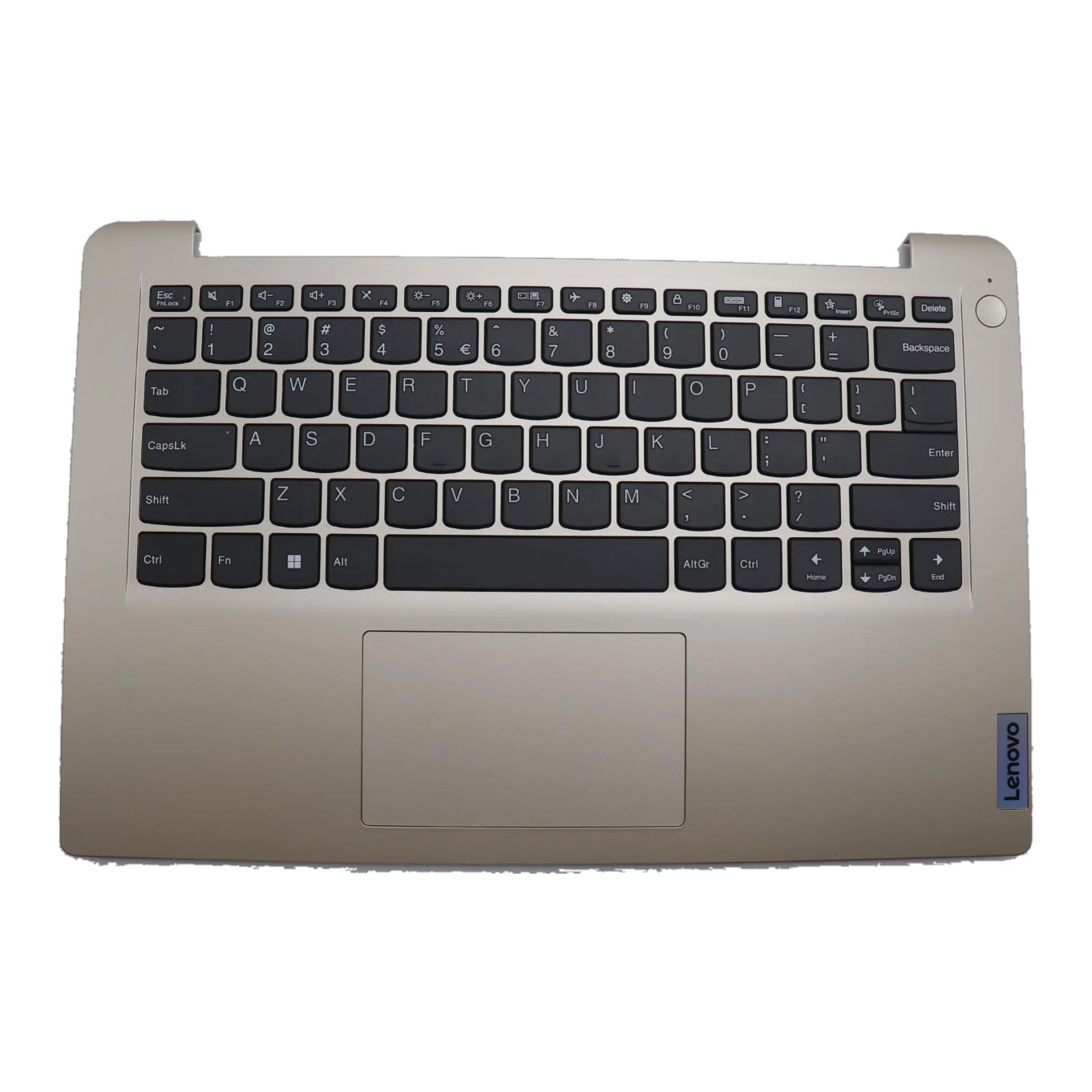 Lenovo IdeaPad 1 14AMN7 Type 82VF C-Cover Palmrest with US English Euro Keyboard Non-Fingerprint Sand 5CB1J63827
