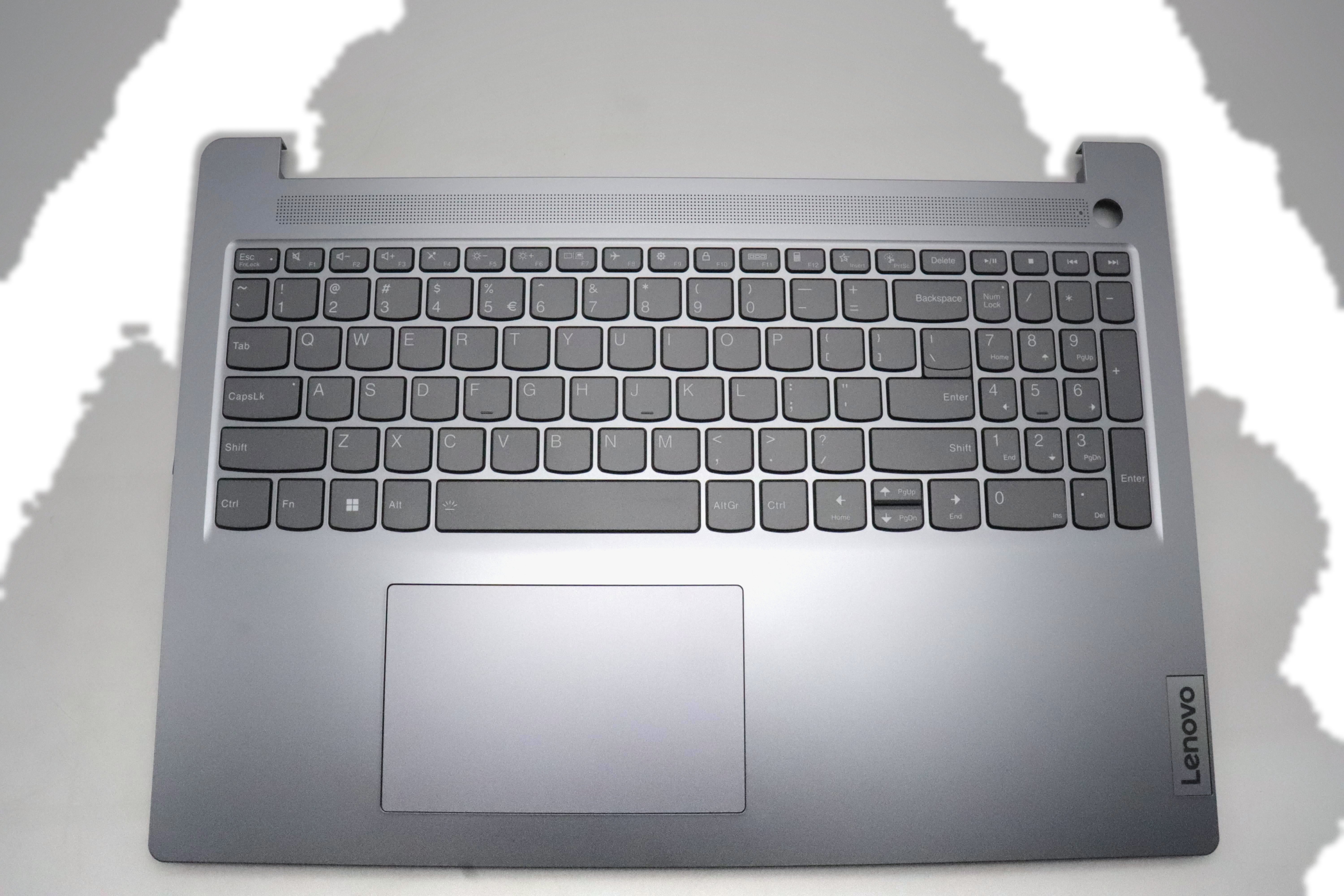 Lenovo IdeaPad Slim 3 16ABR8 Type 82XR C-Cover Palmrest with US English Euro Backlight Keyboard Fingerprint Arctic Grey 5CB1L14788