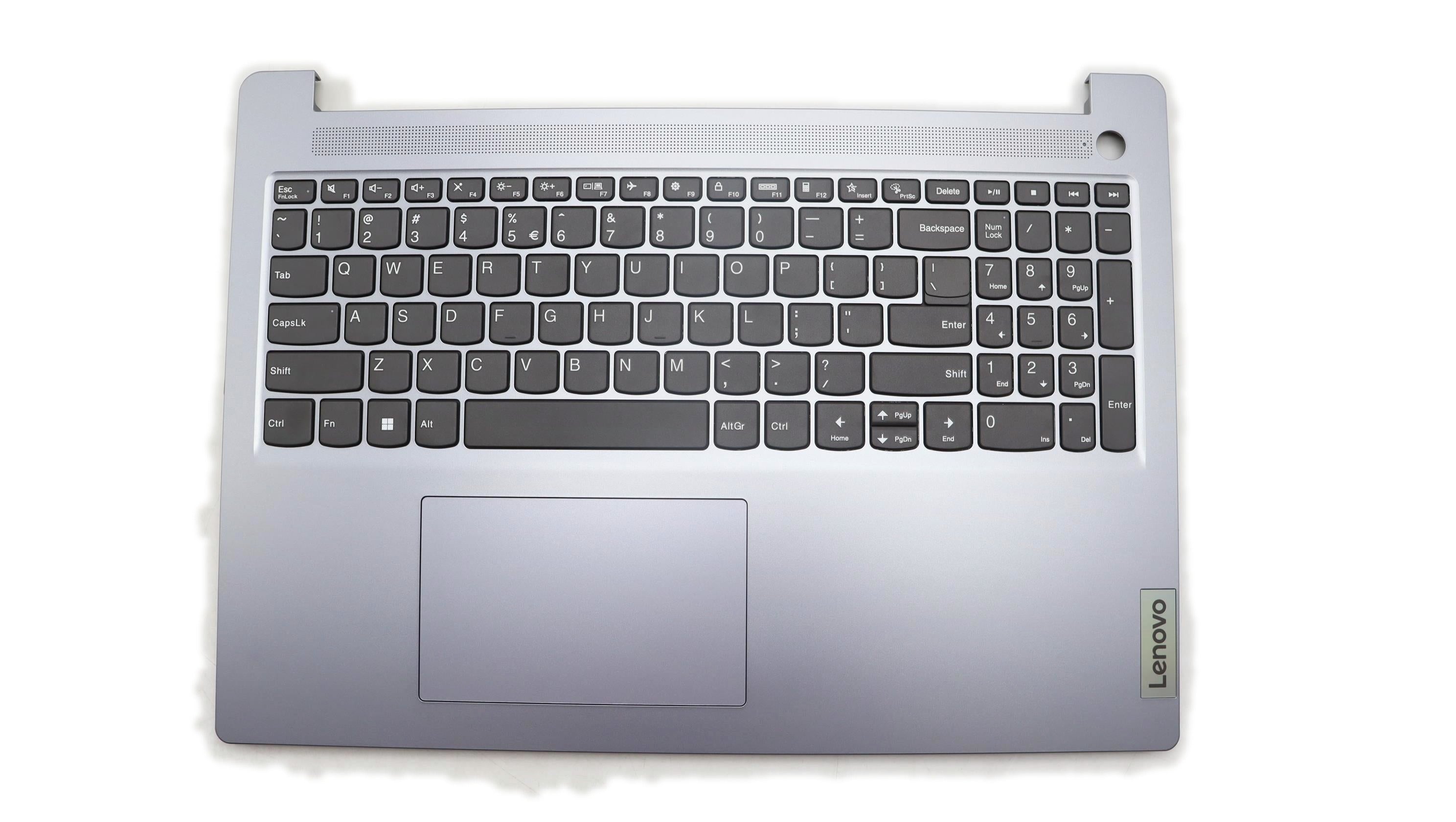 Lenovo IdeaPad Slim 3 16ABR8 Type 82XR C-Cover Palmrest with US English Euro Non-Backlight Keyboard Fingerprint Arctic Grey 5CB1L14838