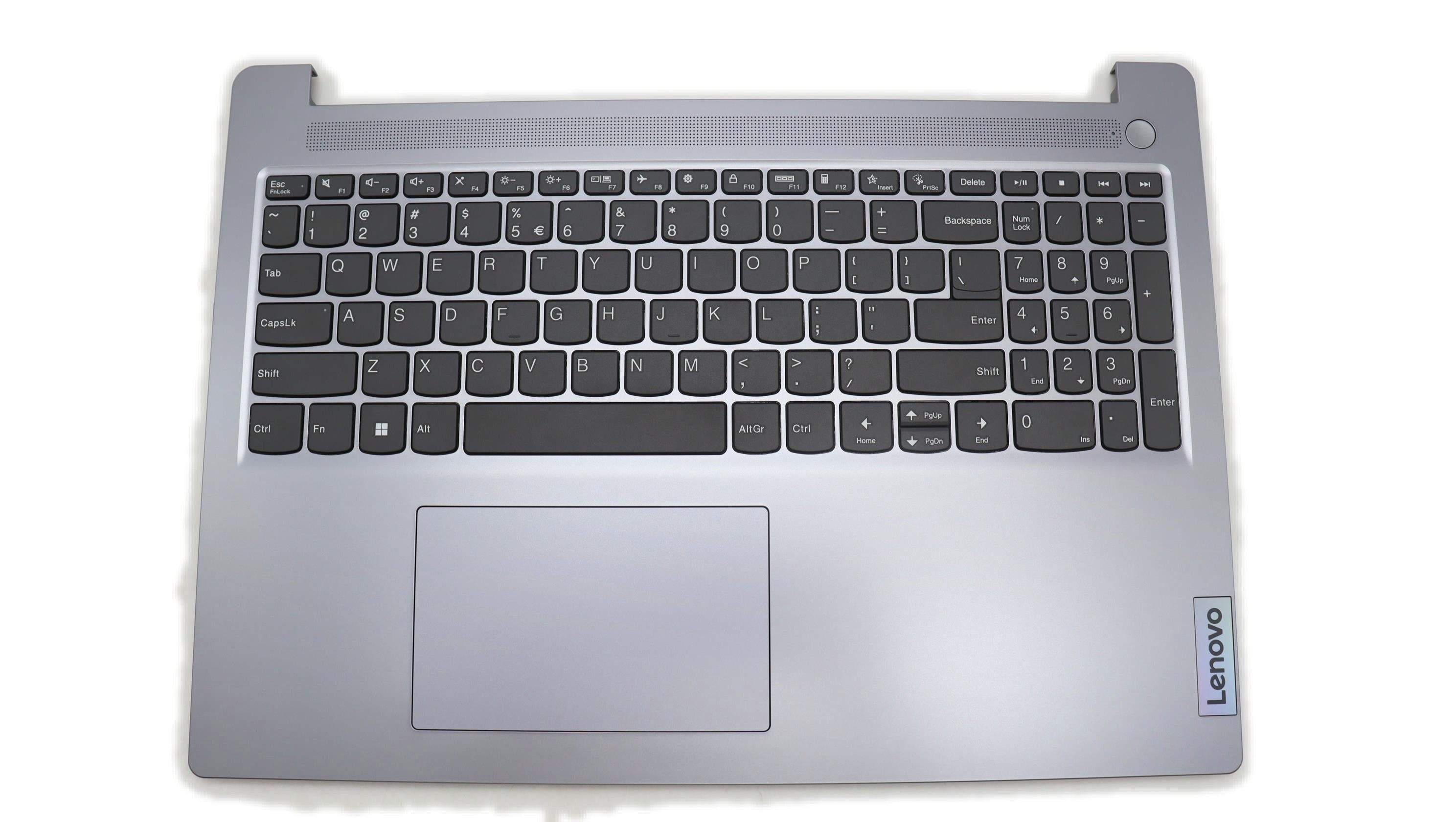 Lenovo IdeaPad Slim 3 16ABR8 Type 82XR C-Cover Palmrest with US English Euro Non-Backlight Keyboard Non-Fingerprint Arctic Grey 5CB1L16301