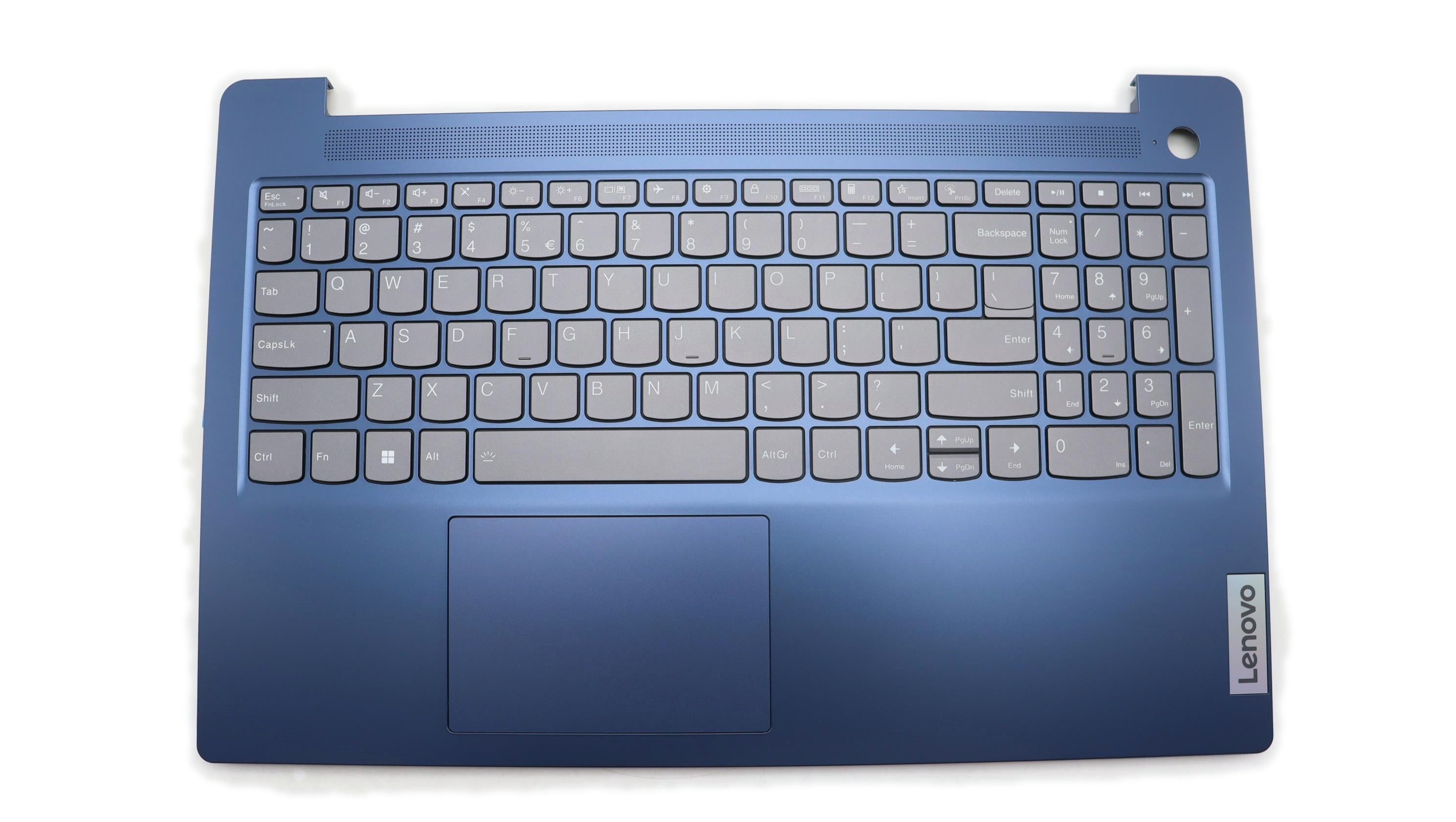 Lenovo IdeaPad Slim 3 15AMN8 Type 82XQ C-Cover Palmrest with US English Euro Backlight Keyboard Fingerprint Abyss Blue 5CB1L21195