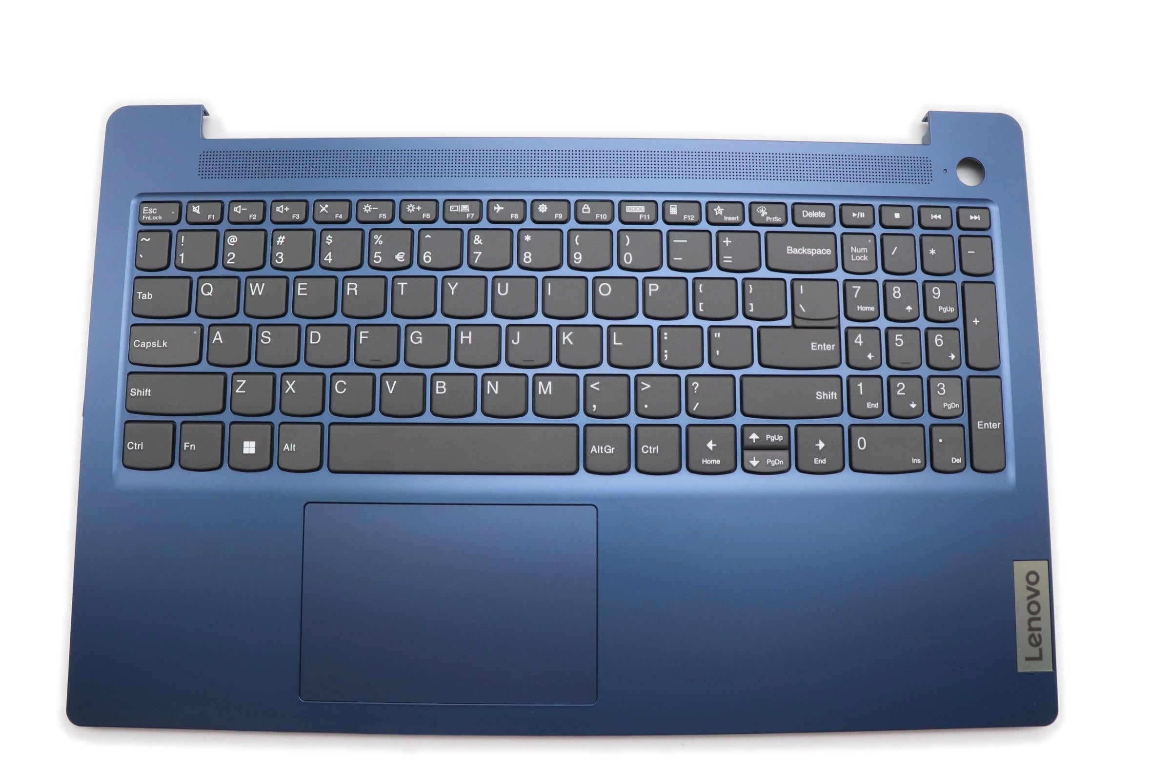 Lenovo IdeaPad Slim 3 15AMN8 Type 82XQ C-Cover Palmrest with US English Euro Non-Backlight Keyboard Fingerprint Abyss Blue 5CB1L21245