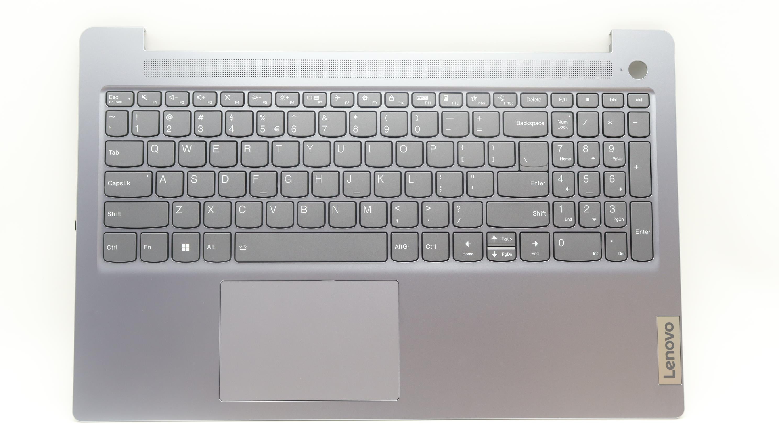 Lenovo IdeaPad Slim 3 15AMN8 Type 82XQ C-Cover Palmrest with US English Euro Backlight Keyboard Fingerprint Arctic Grey 5CB1L28188