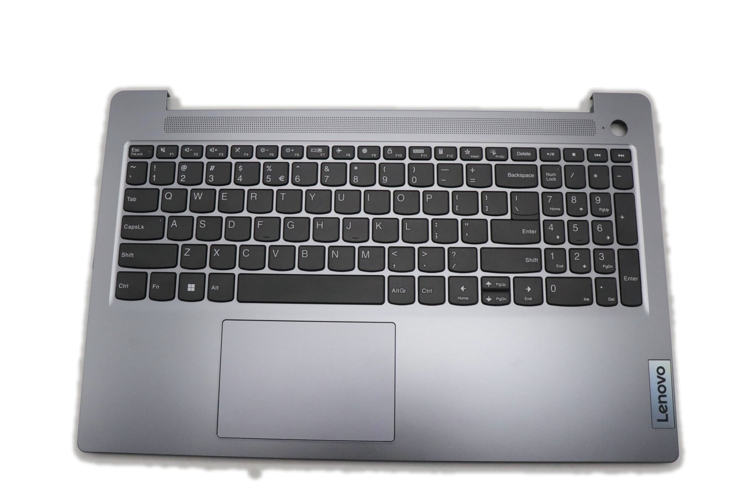 Lenovo IdeaPad Slim 3 15AMN8 Type 82XQ C-Cover Palmrest with US English Euro Non-Backlight Keyboard Fingerprint Arctic Grey 5CB1L28238