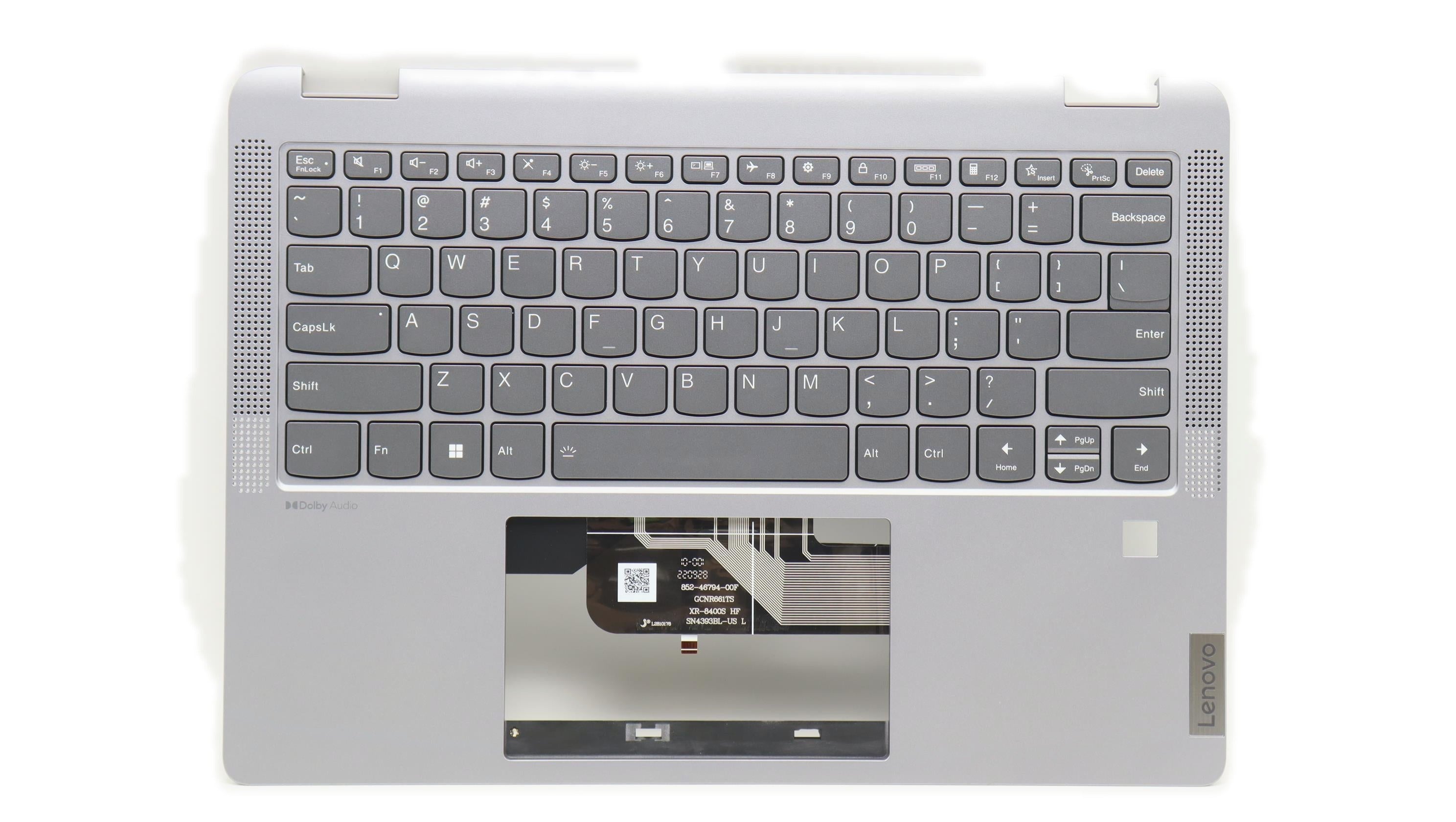 Lenovo IdeaPad Flex 5 14IRU8 Type 82Y0 C-Cover with keyboard USA English Arctic Grey Backlight US 5CB1L30658