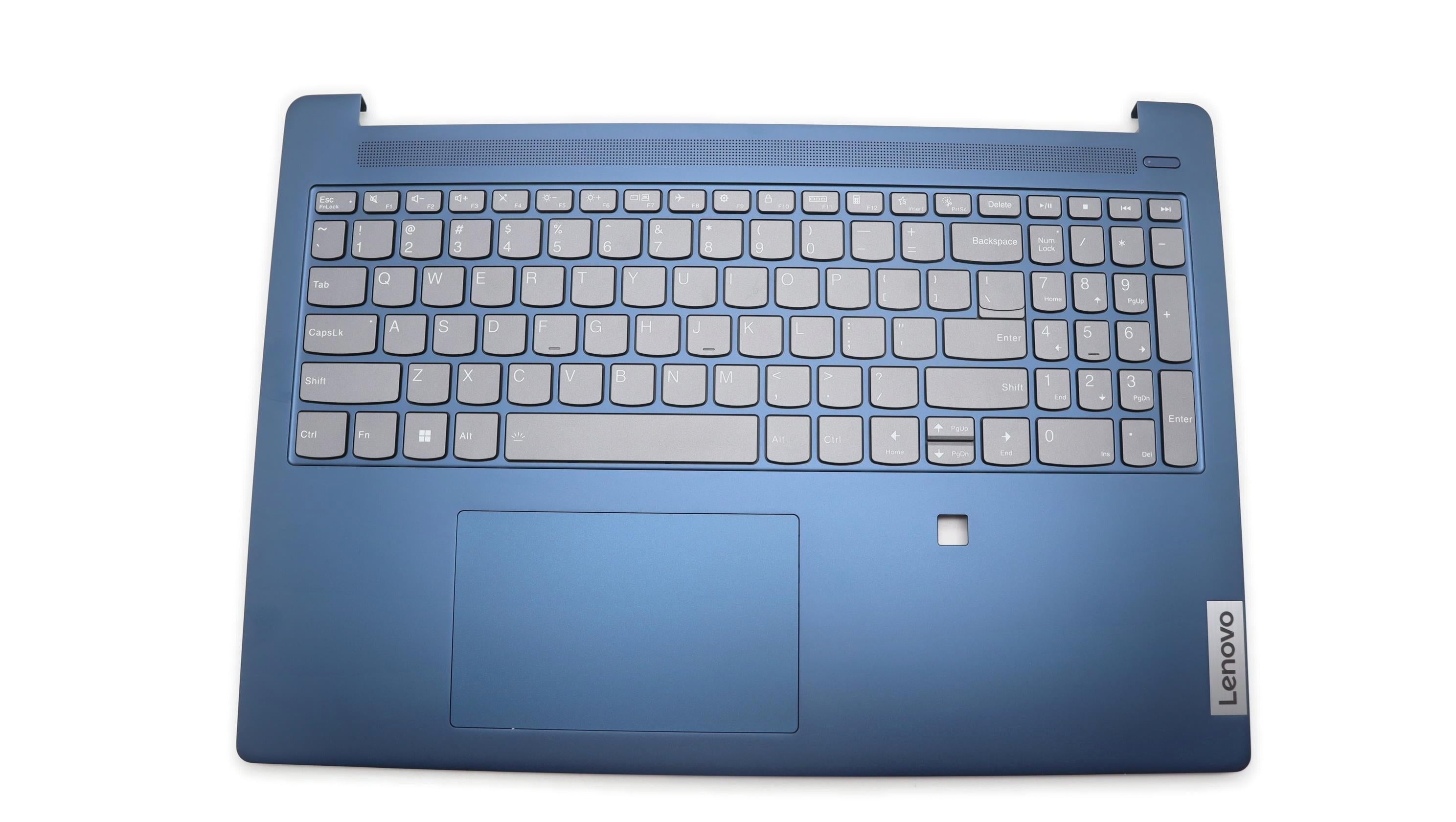 Lenovo IdeaPad Slim 5 16IAH8 Type 83BG C-Cover Palmrest with US English Keyboard Backlit Fingerprint Abyss Blue Aluminum 5CB1L50504