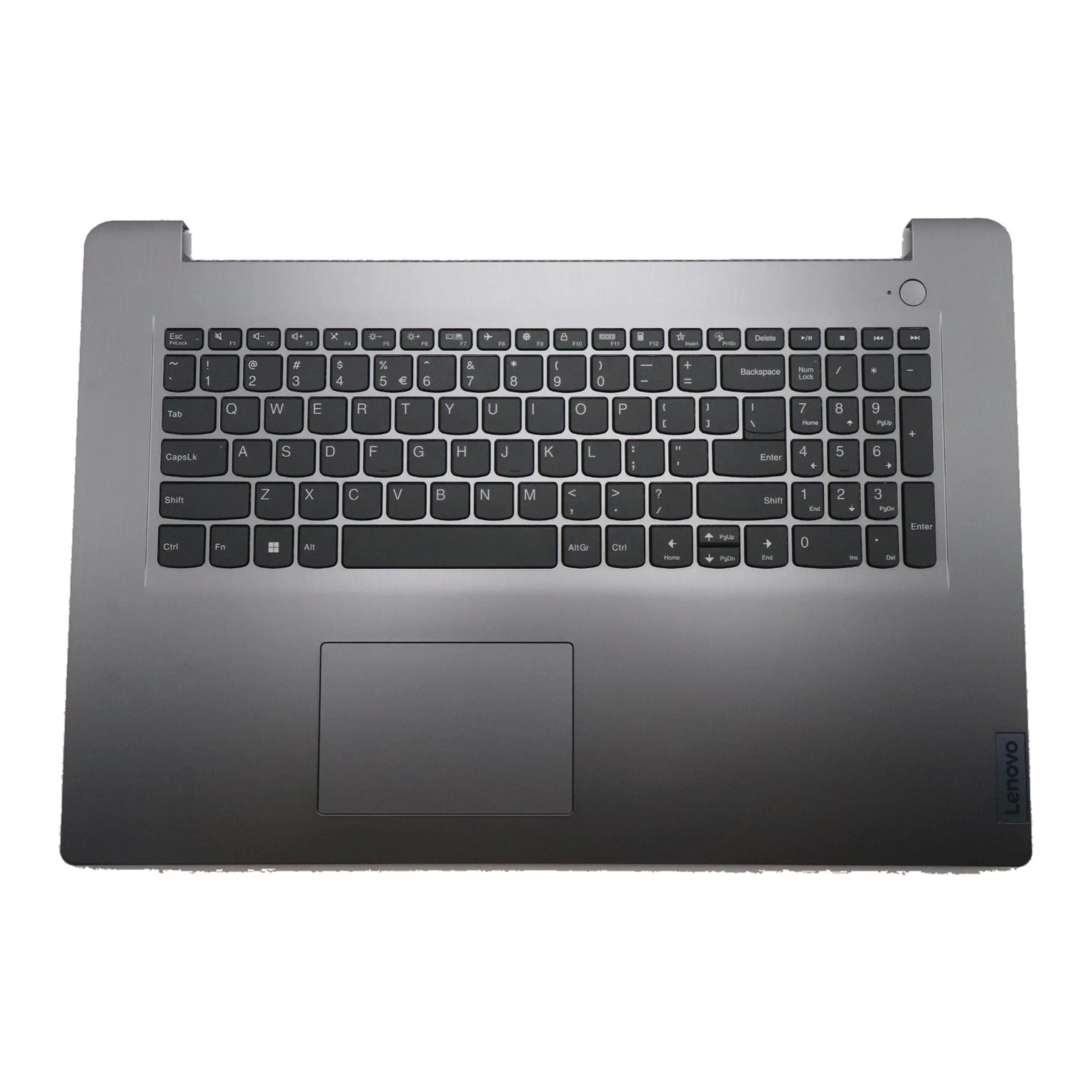 Lenovo IdeaPad 3 17IRU7 Type 82X9 C-Cover Palmrest with US English Euro Keyboard Non-Fingerprint Arctic Grey 5CB1L55926