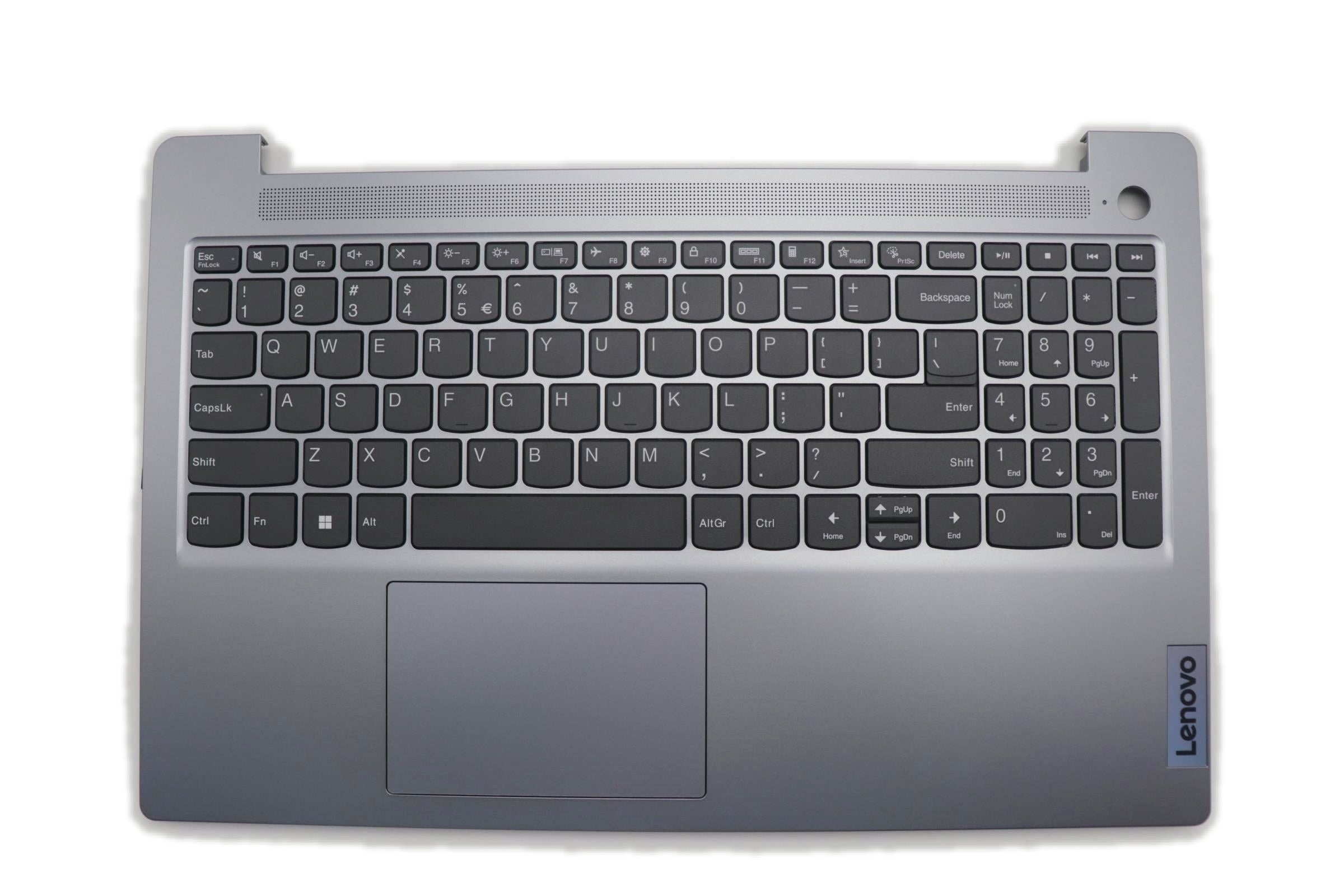 Lenovo IdeaPad Slim 3 15IAH8 Type 83ER C-Cover Palmrest with US English Euro Non-Backlight Keyboard Fingerprint Arctic Grey 5CB1M23534