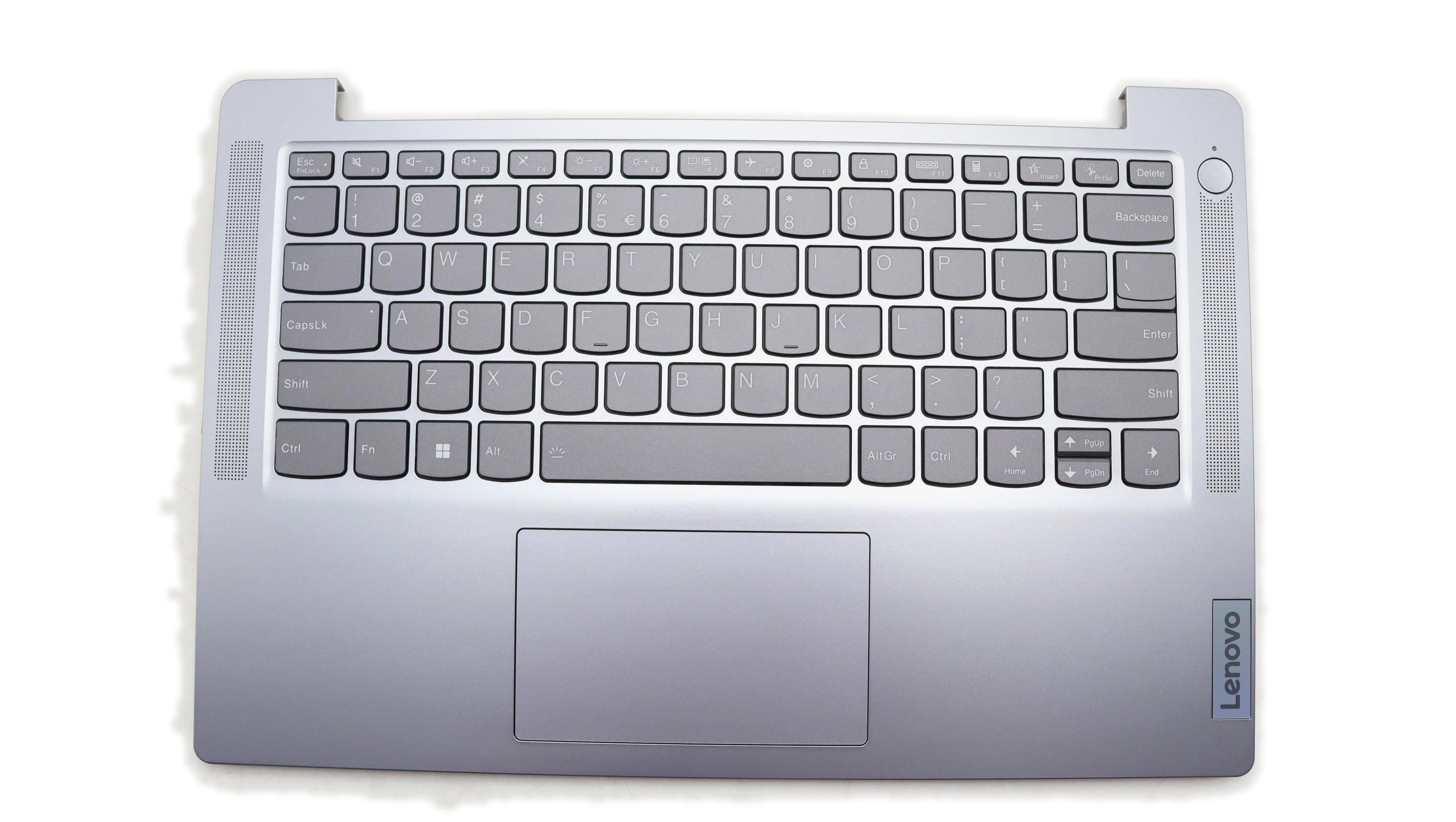 Lenovo IdeaPad Slim 3 14IAH8 Type 83EQ C-Cover Palmrest with US English Euro Keyboard Non-Fingerprint Arctic Grey 5CB1M46209
